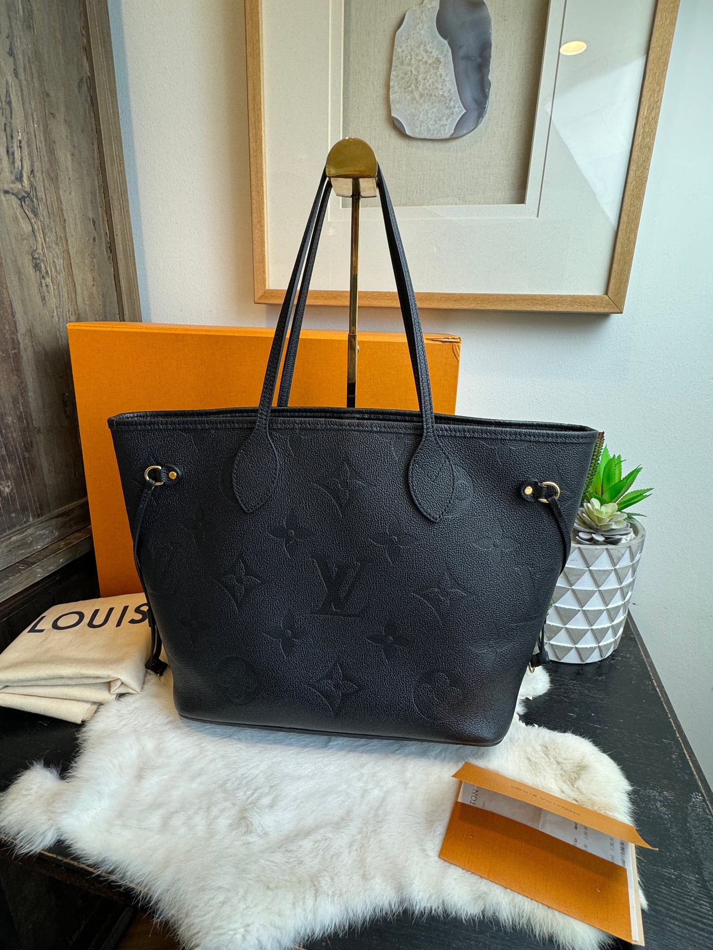 Louis Vuitton Neverfull MM Empreinte Black