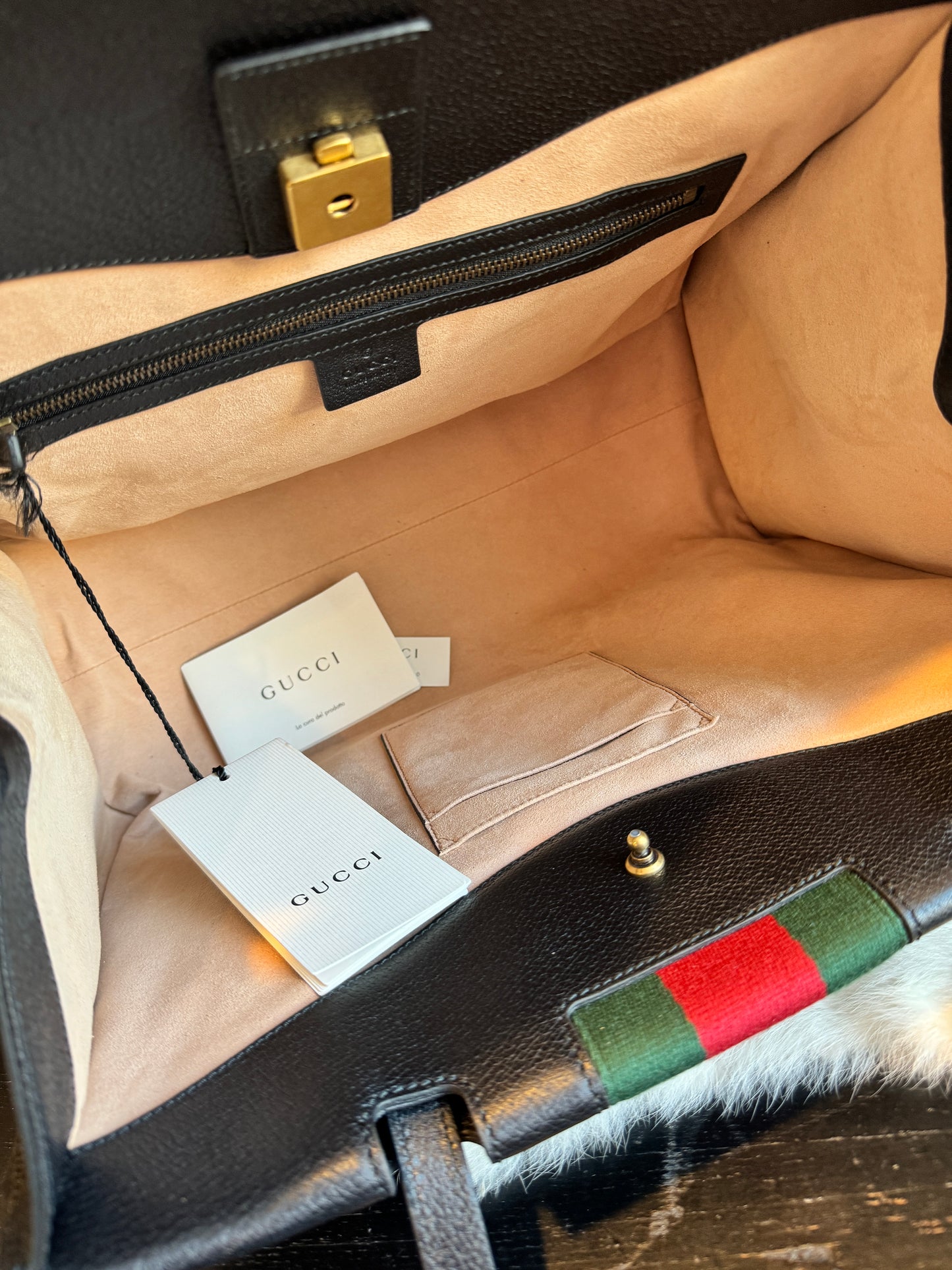 GUCCI RARE!! Linea Totem Large Black Tote Bag