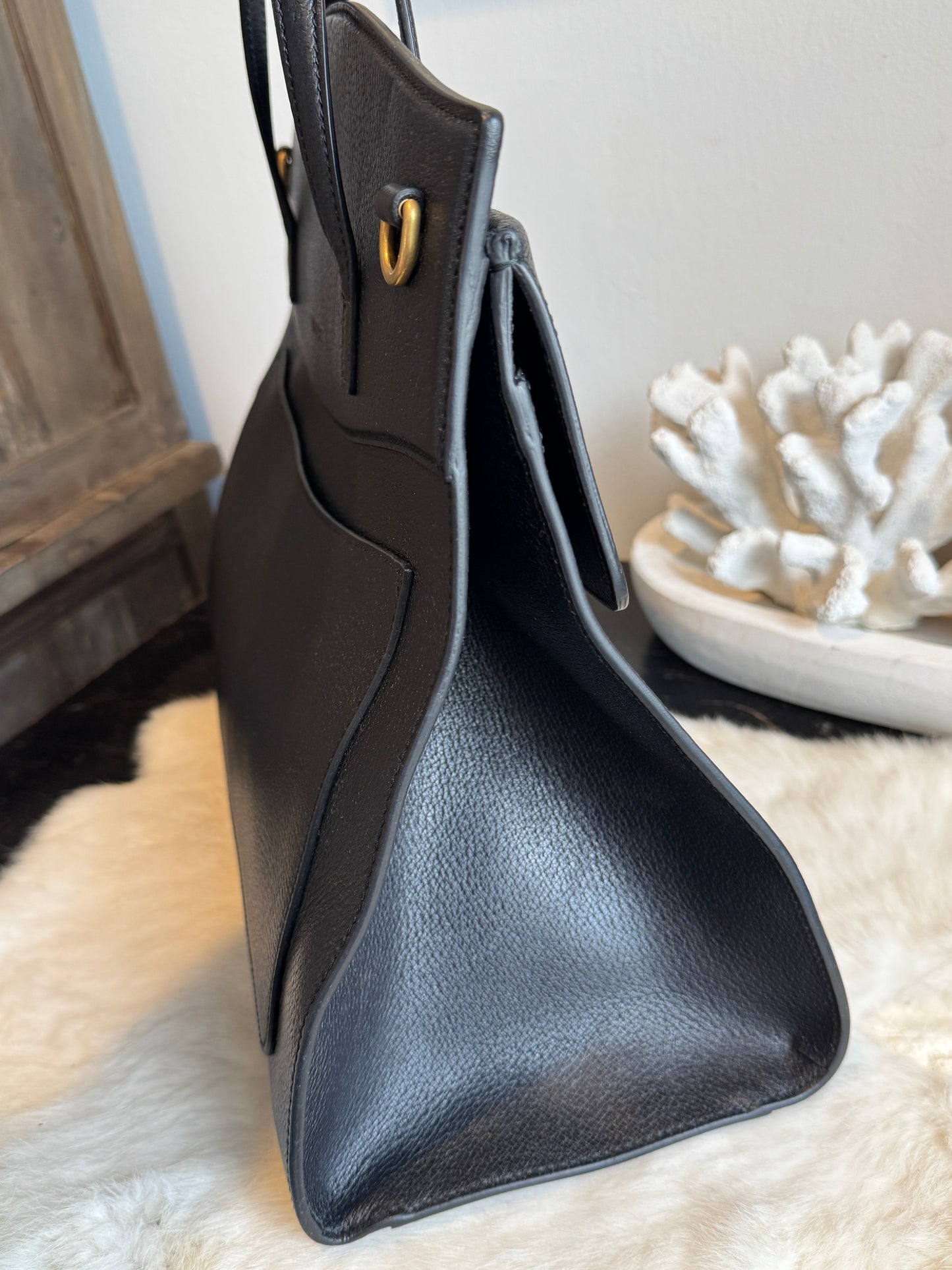GUCCI RARE!! Linea Totem Large Black Tote Bag