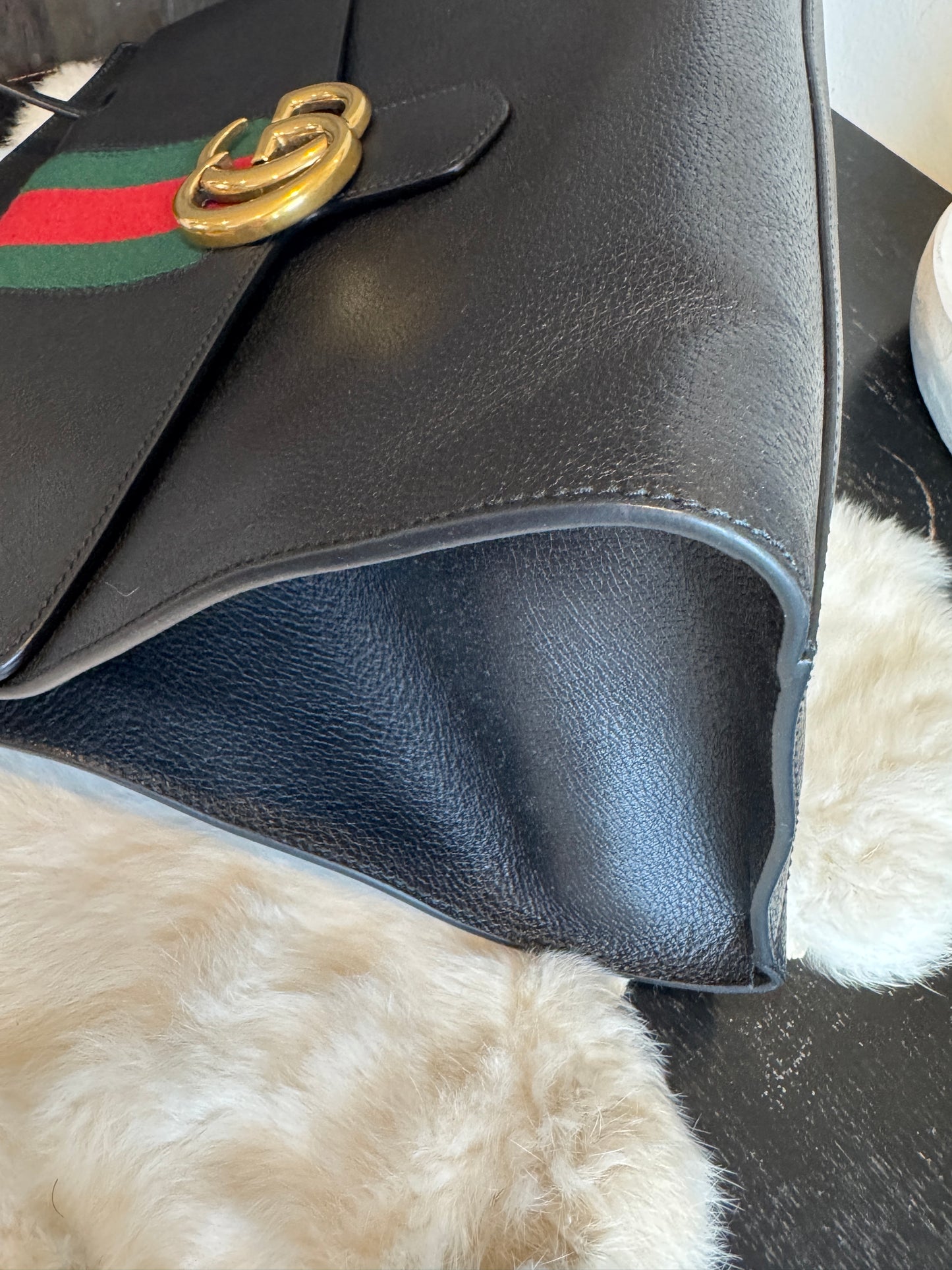 GUCCI RARE!! Linea Totem Large Black Tote Bag