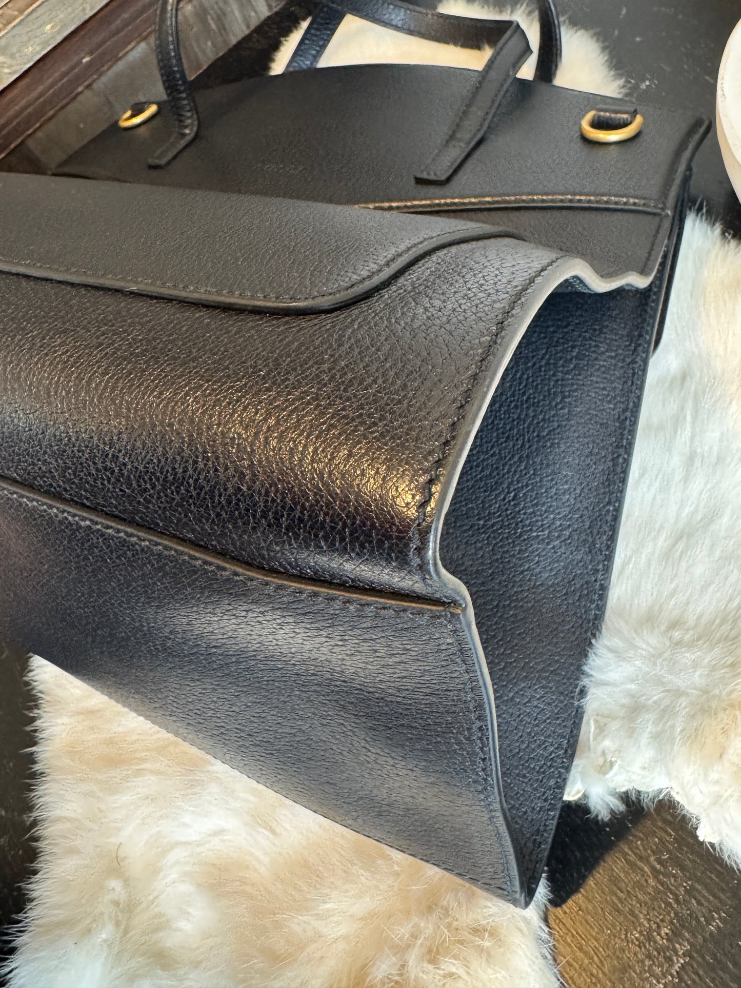 GUCCI RARE!! Linea Totem Large Black Tote Bag