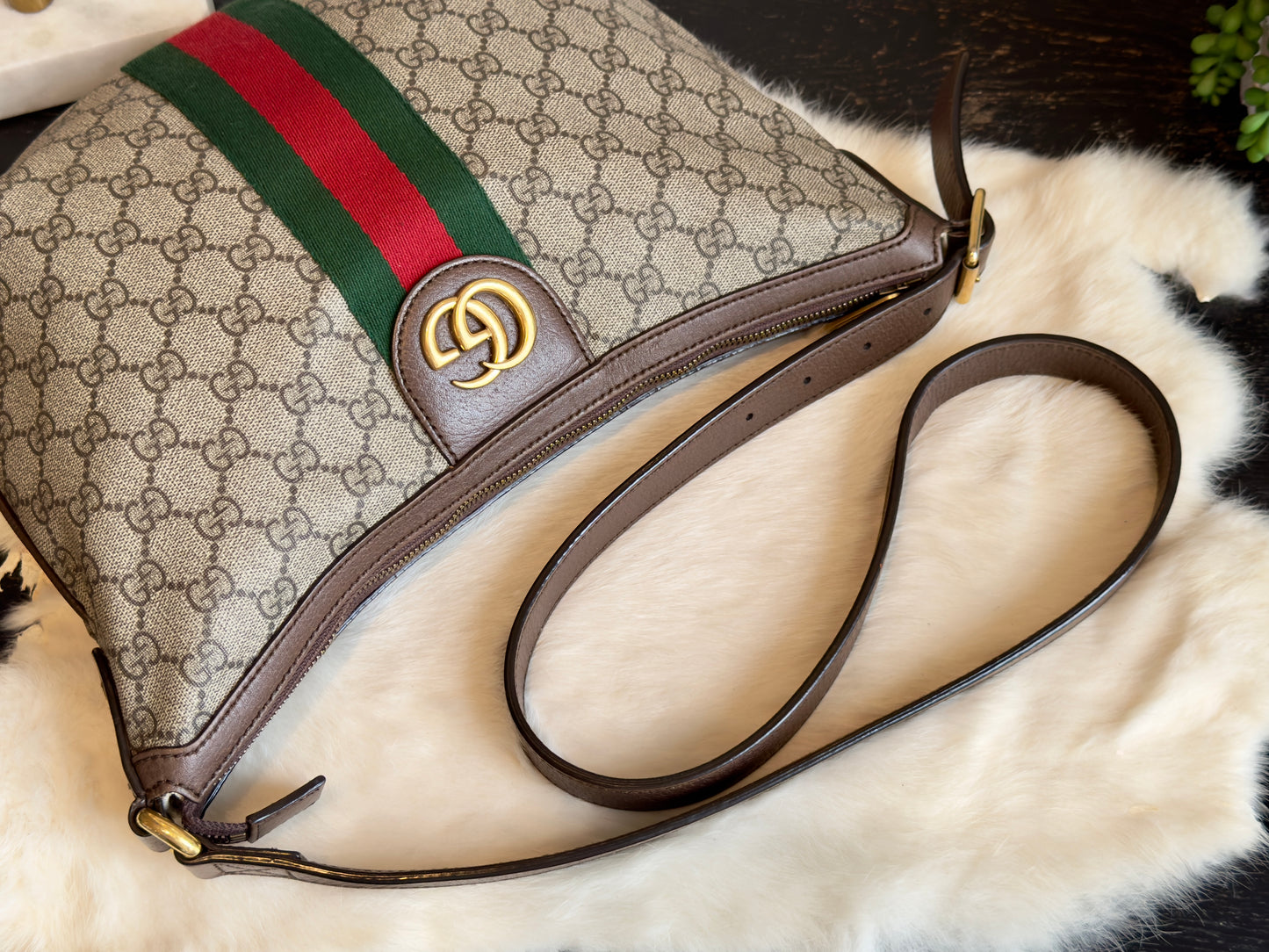 GUCCI Supreme Canvas Ophidia Crossbody