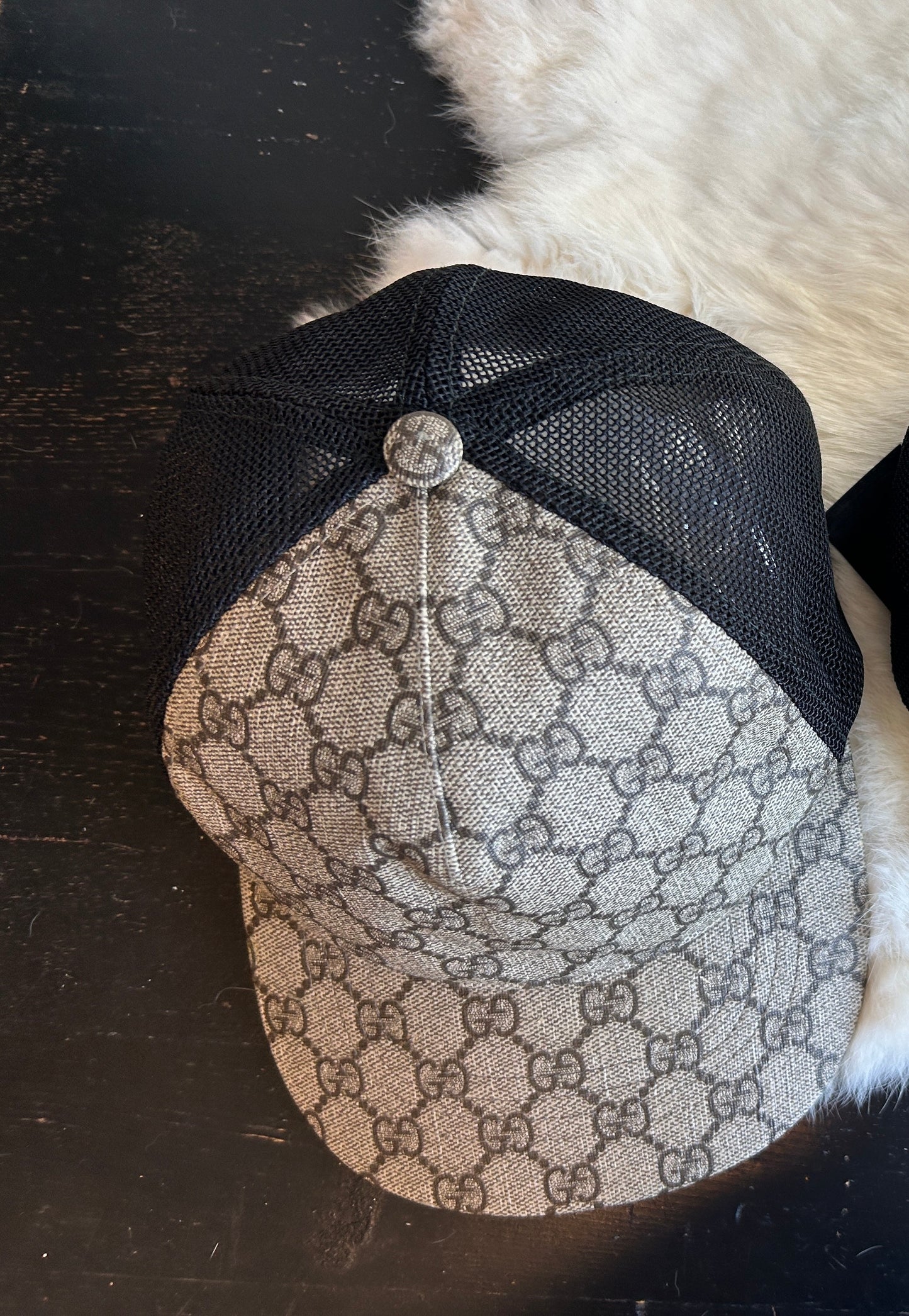 Gucci Supreme Monogram Trucker Hat Brown