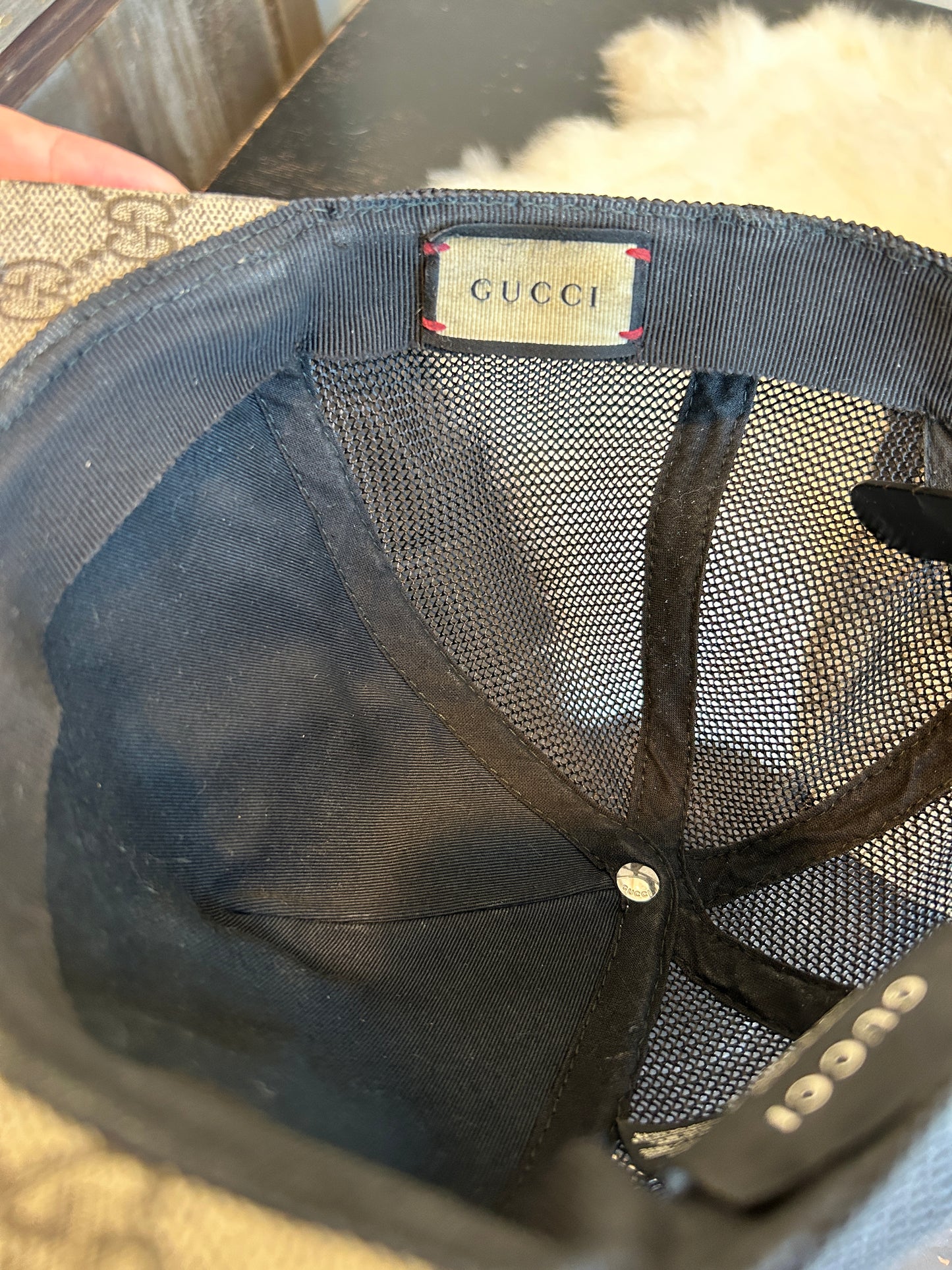 Gucci Supreme Monogram Trucker Hat Brown