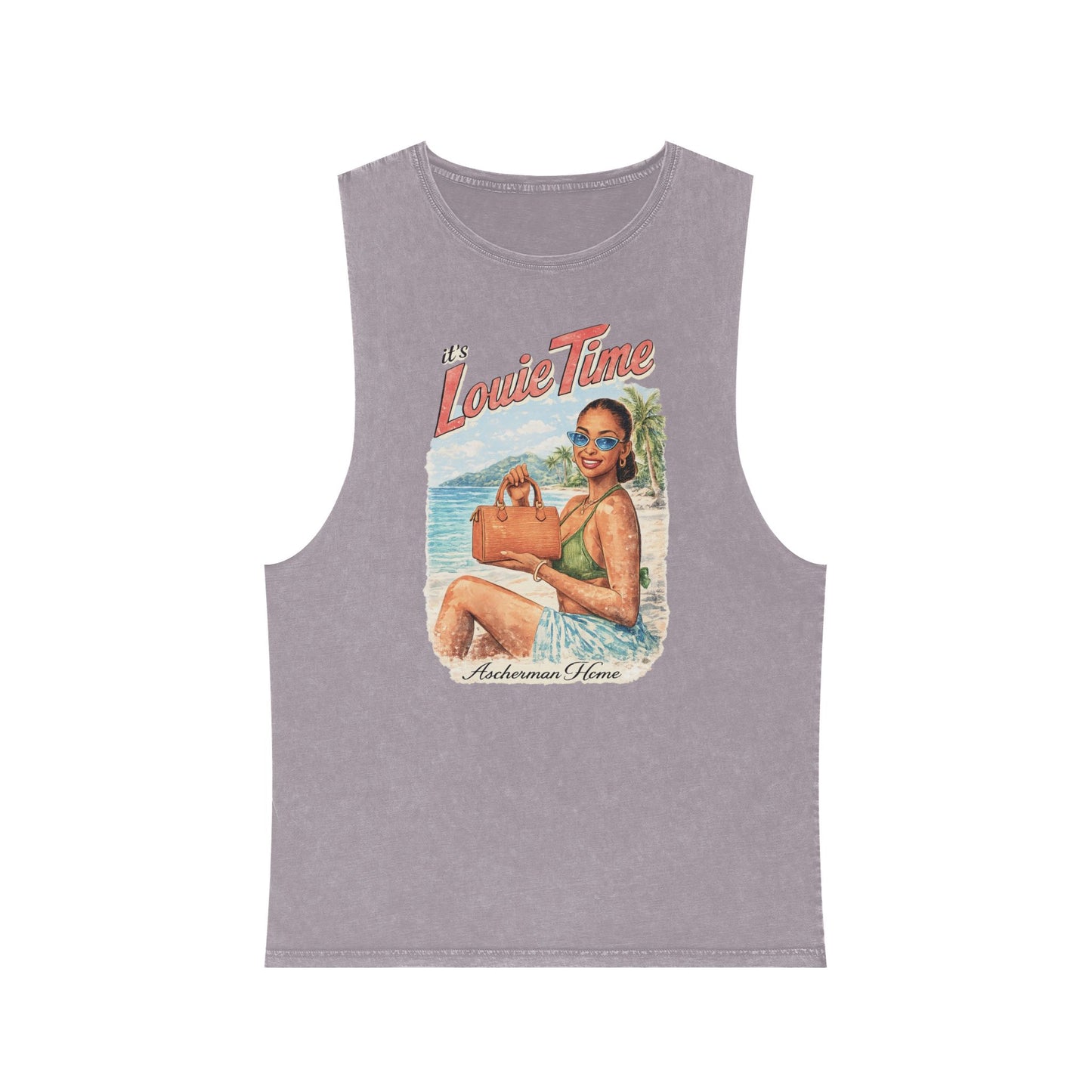'Louie Time' Vintage Beach Unisex Muscle Tank