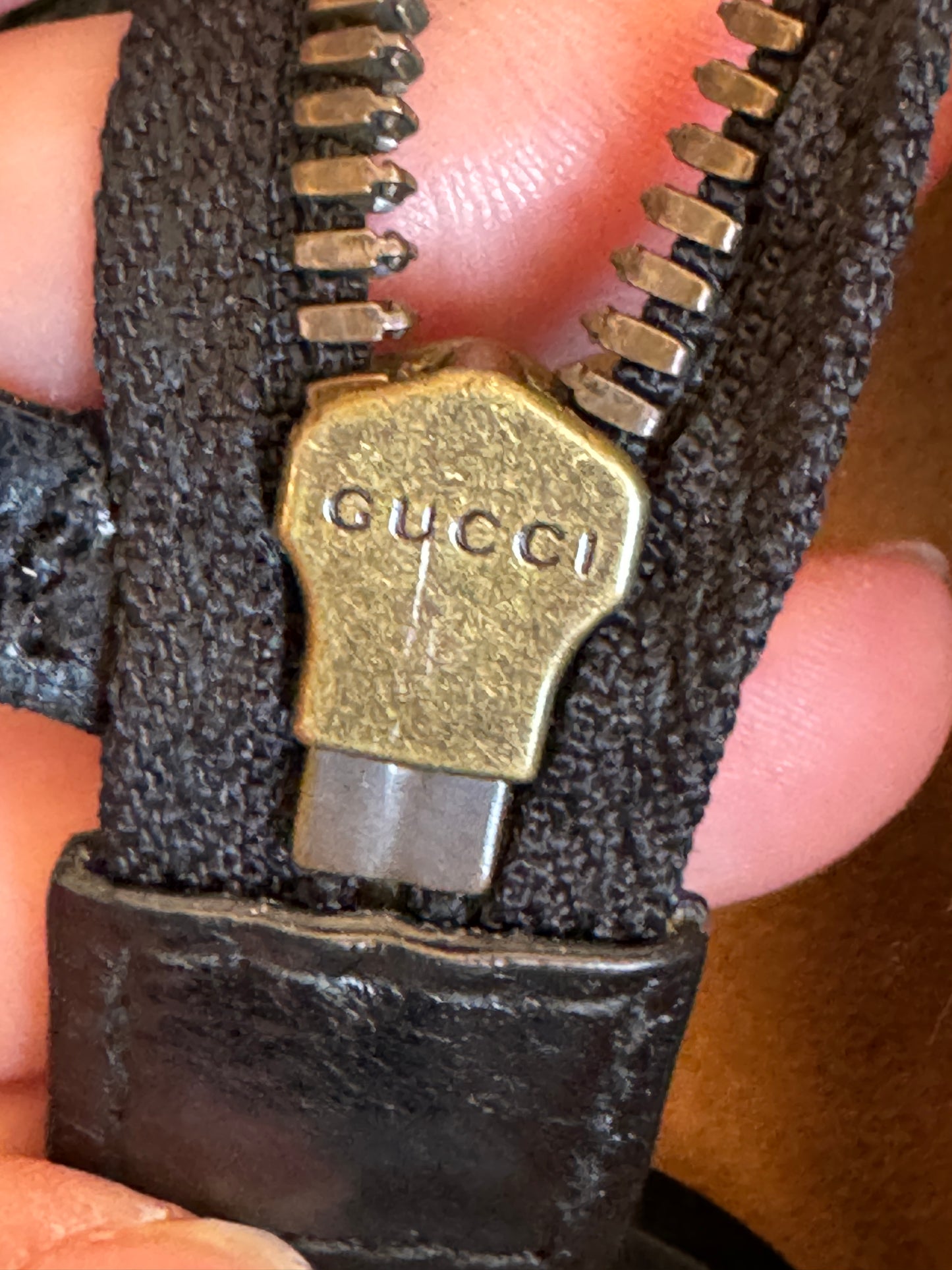 GUCCI Re Belle 2-Way Medium Crumpled Calfskin Black Bag