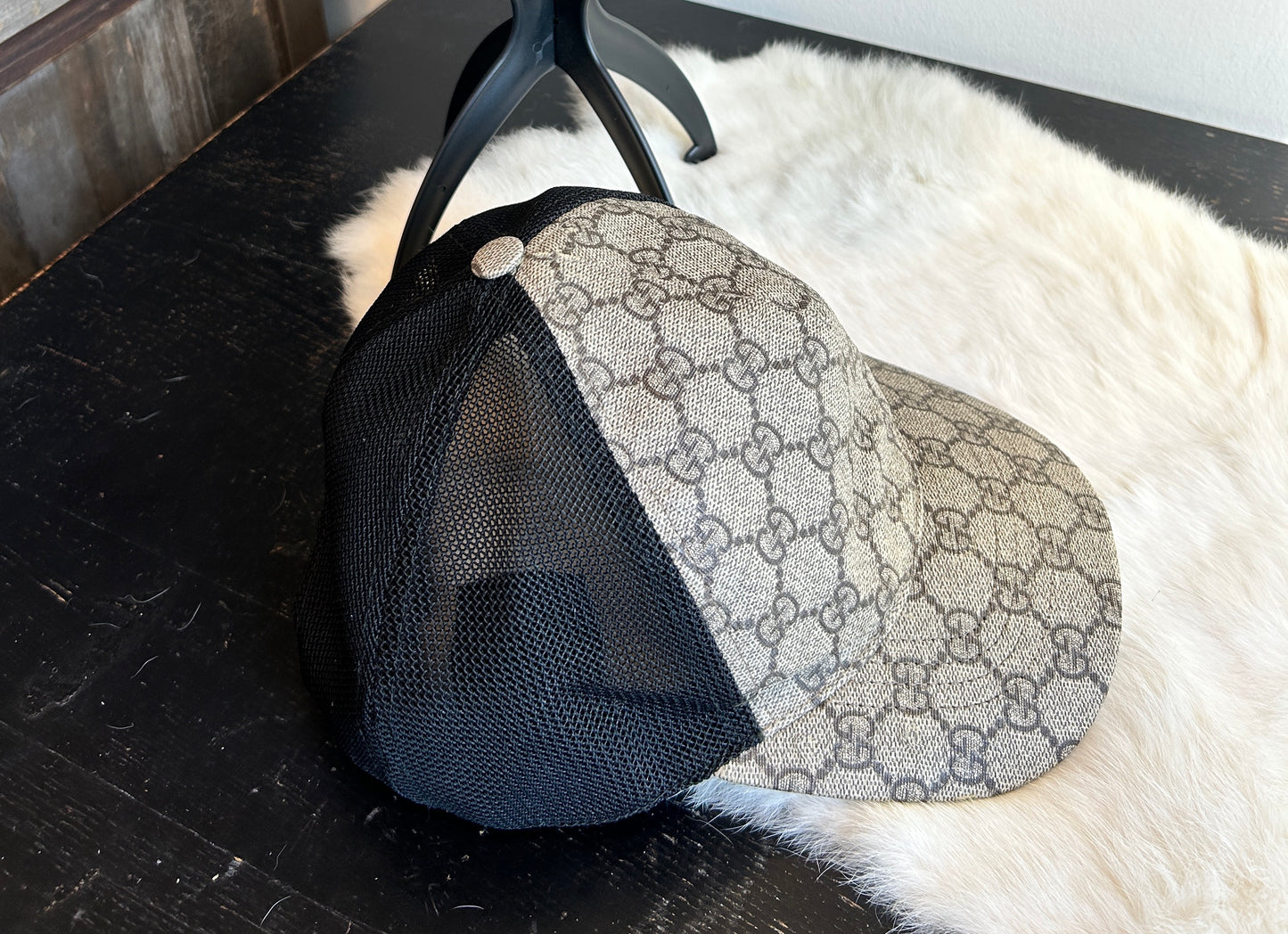 Gucci Supreme Monogram Trucker Hat Brown