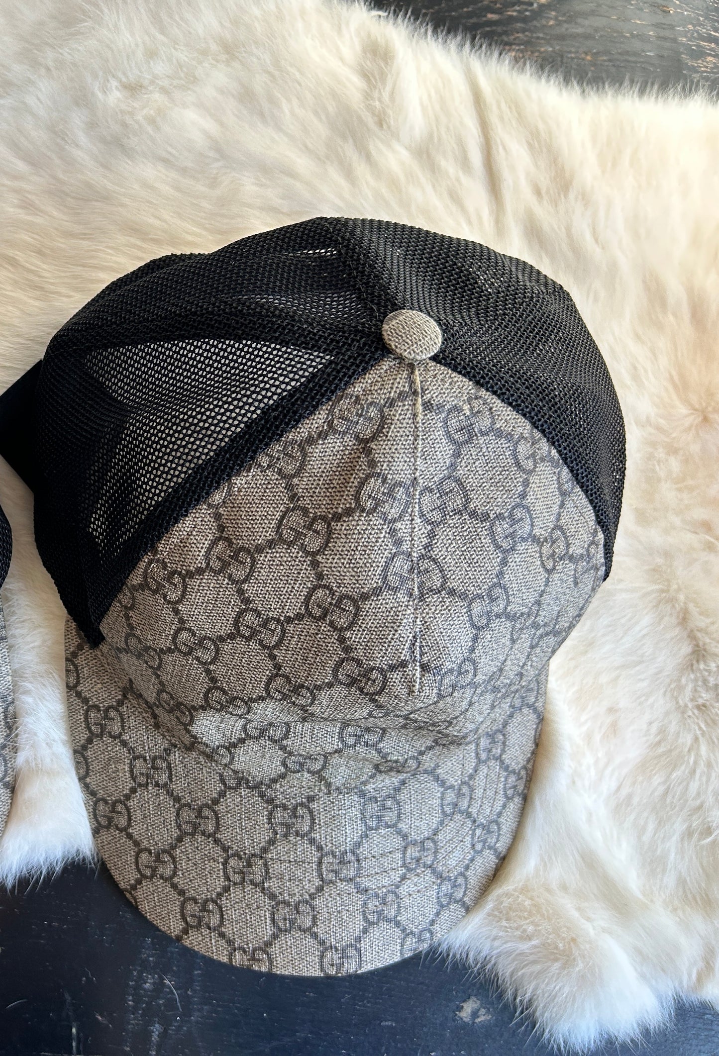 Gucci Supreme Monogram Trucker Hat Brown