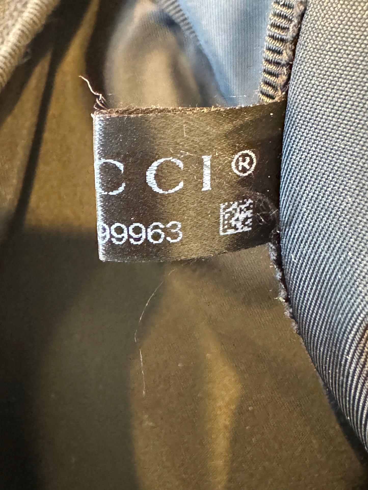 GUCCI Black Canvas Diaper Bag