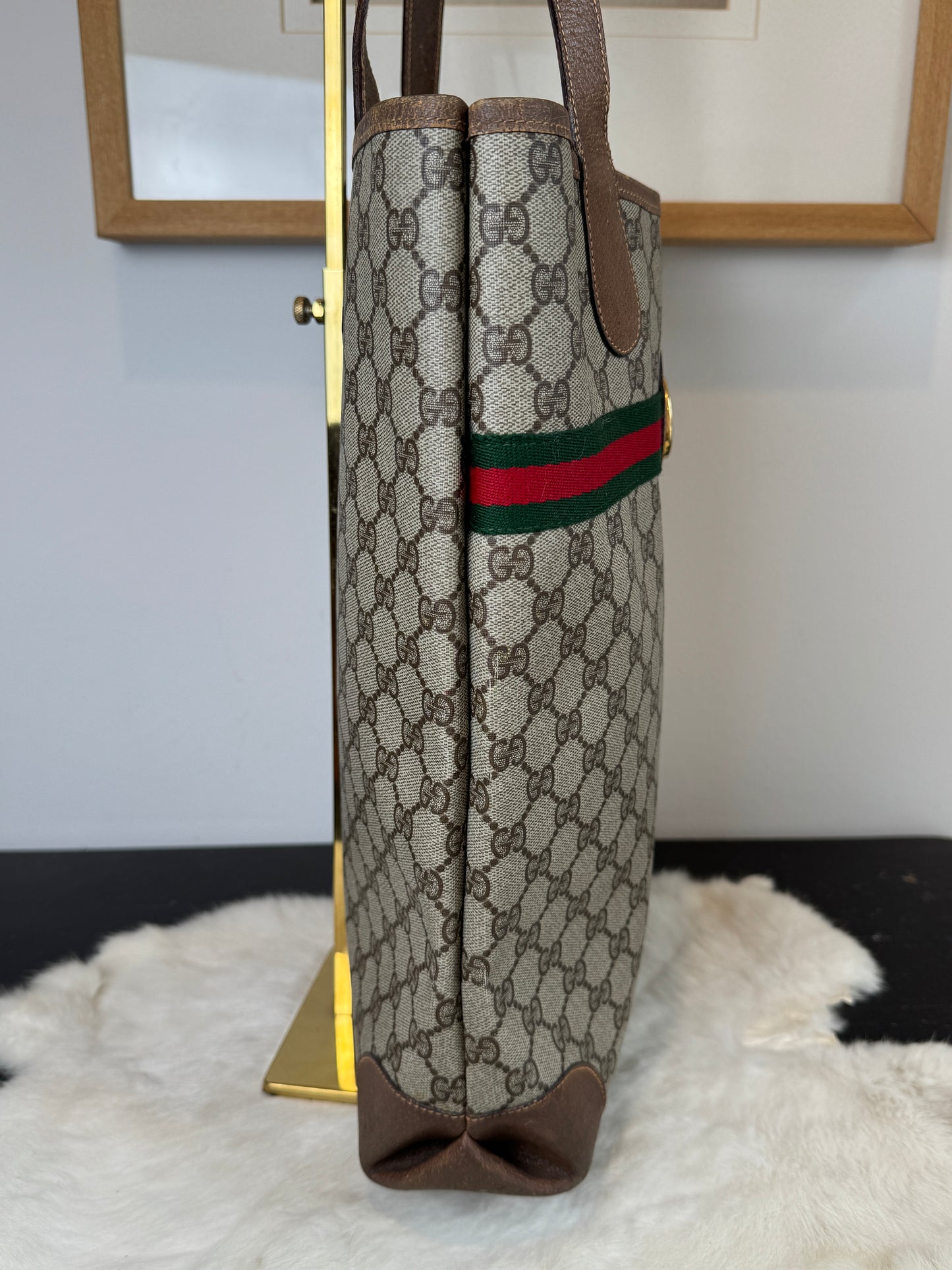 GUCCI Vintage Sherry Line Long Tote