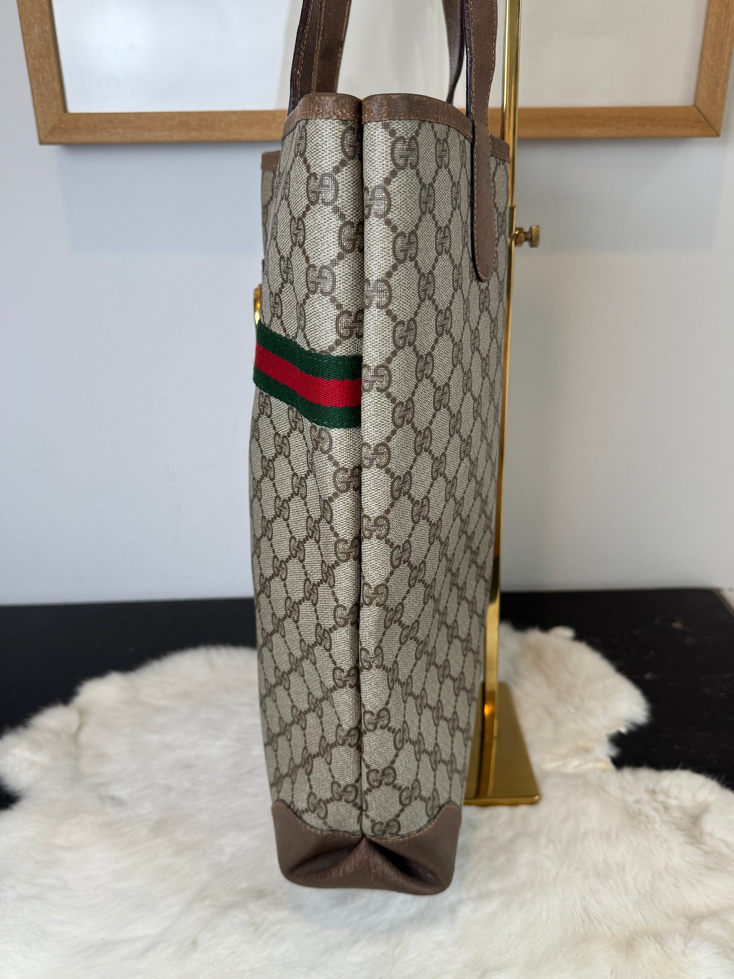 GUCCI Vintage Sherry Line Long Tote