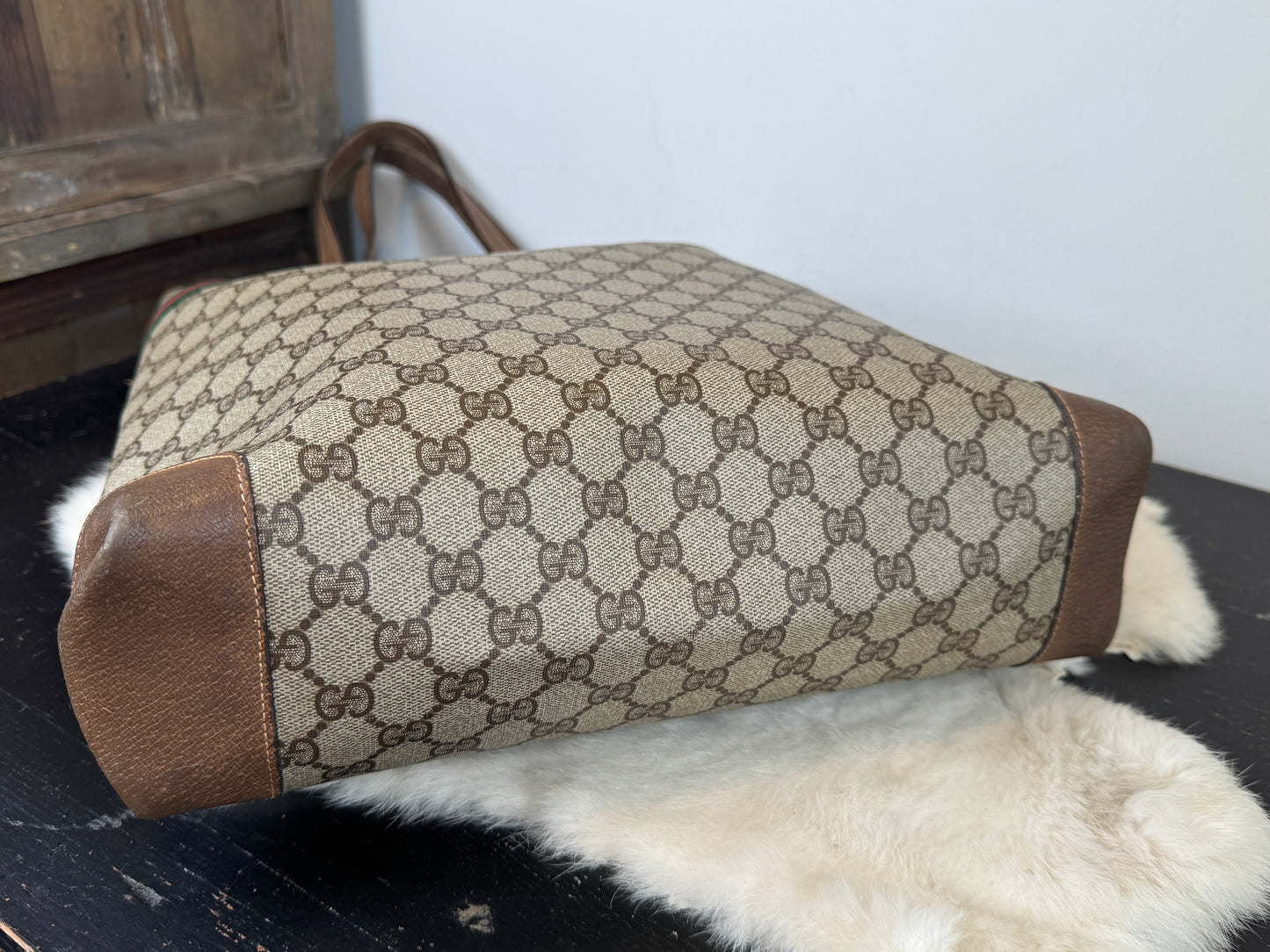 GUCCI Vintage Sherry Line Long Tote