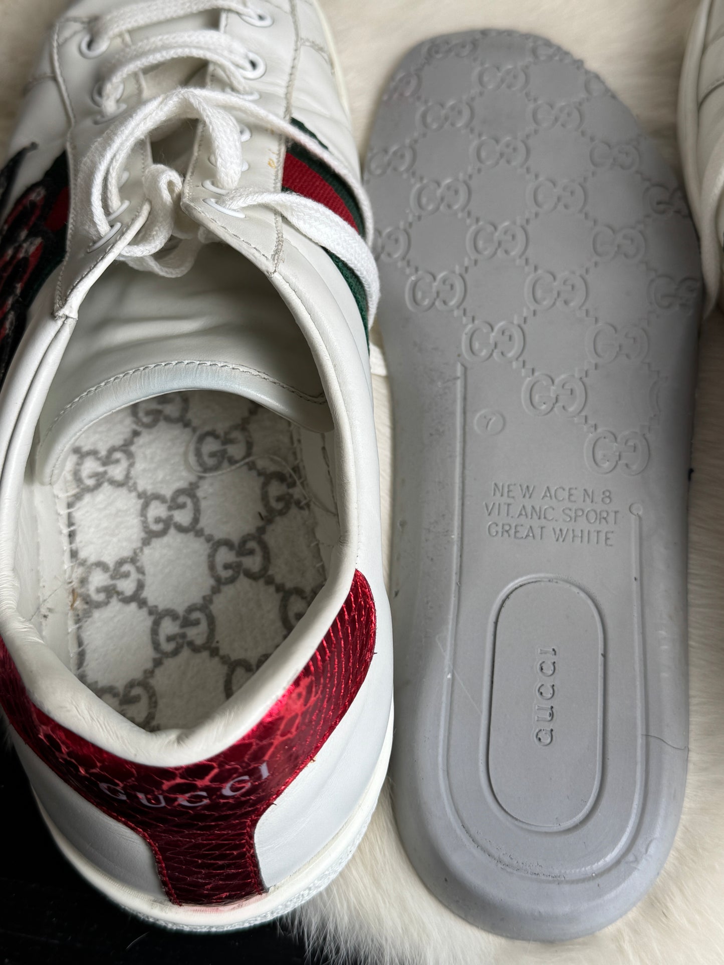 GUCCI Ace King Snake Sneakers 8.5EU (41.5EU)