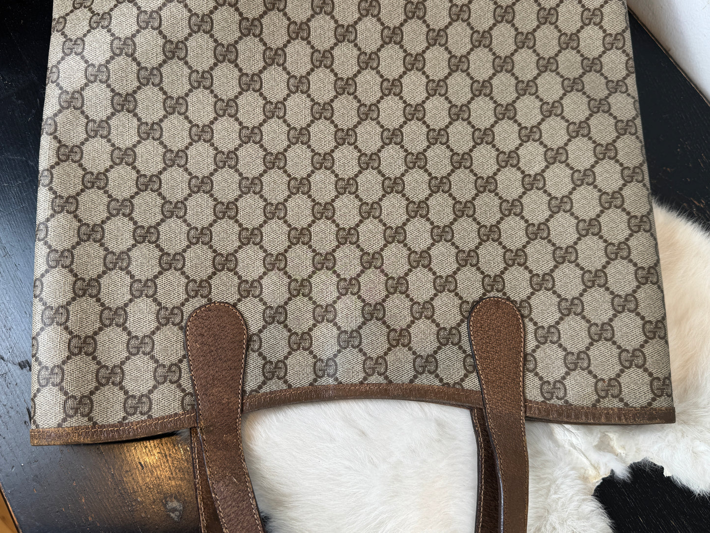 GUCCI Vintage Sherry Line Long Tote