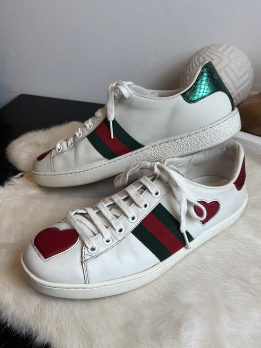 GUCCI Ace Hearts Women's Sneakers 36.5EU