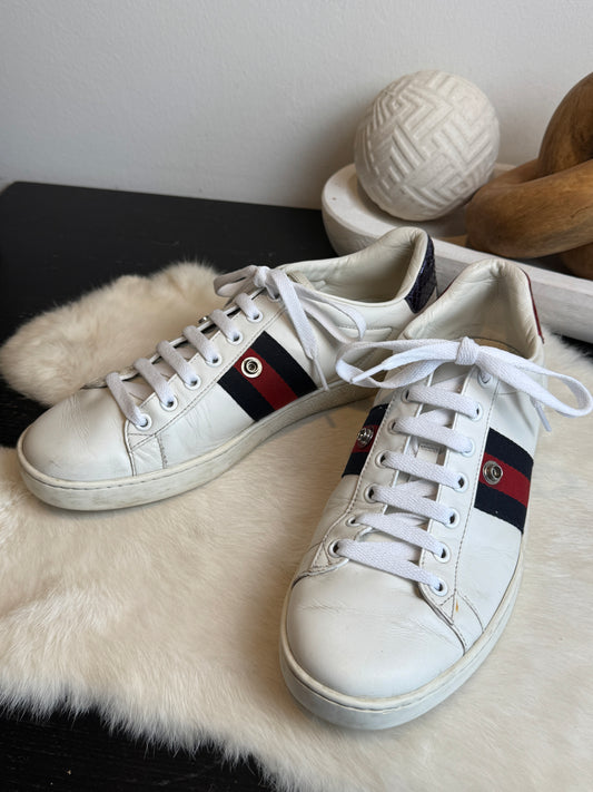 Gucci Ace Web Snaps Sneakers Women's Size 38.5EU