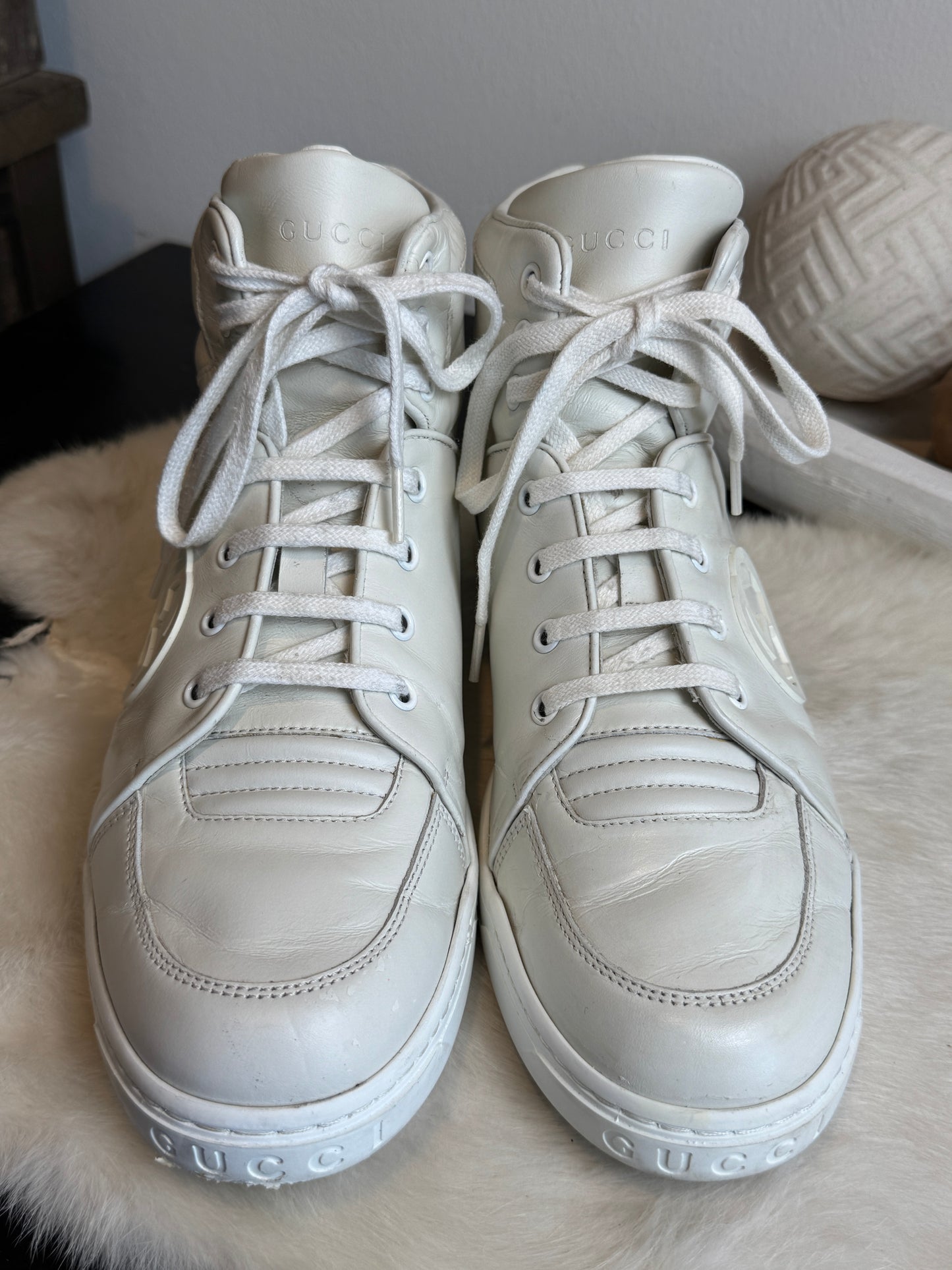 GUCCI Interlocking G High Top Sneakers Mens 6.5EU (Women's 39.5EU)