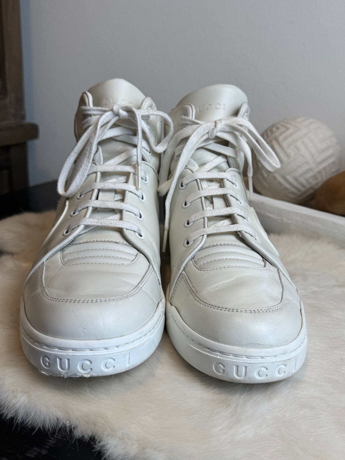 GUCCI Interlocking G High Top Sneakers Mens 6.5EU (Women's 39.5EU)