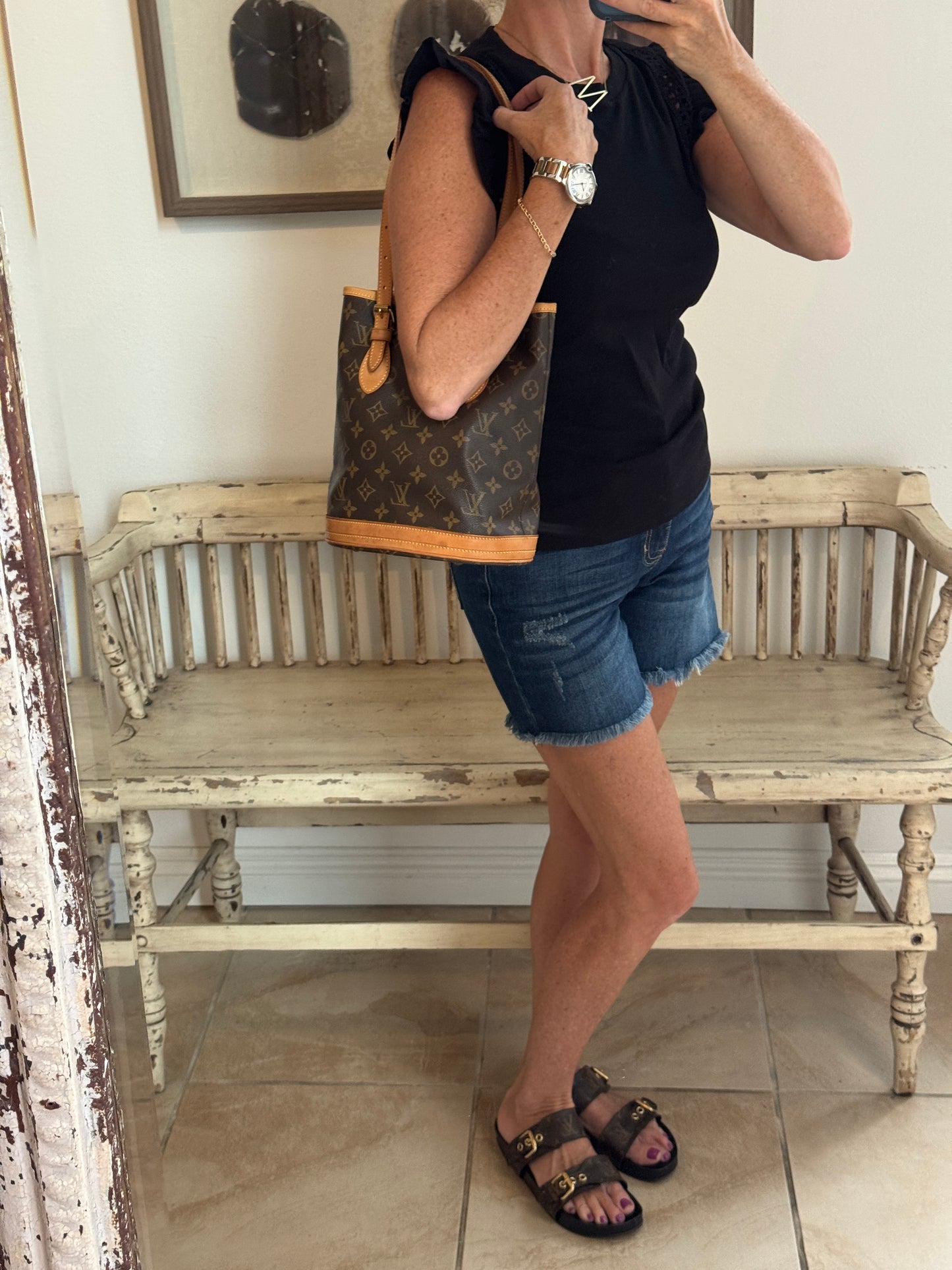 Louis Vuitton Monogram Petit Bucket PM