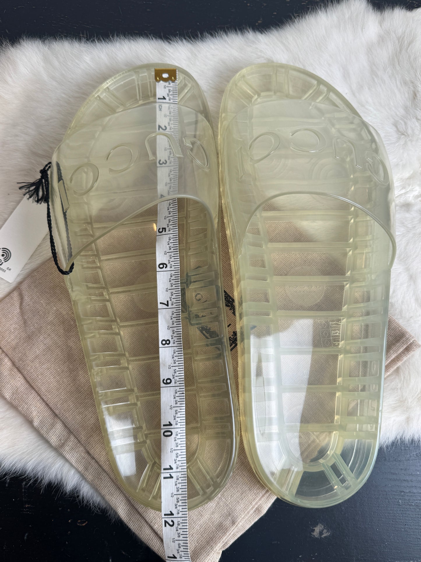 GUCCI Transparent Rubber Men's Slides
