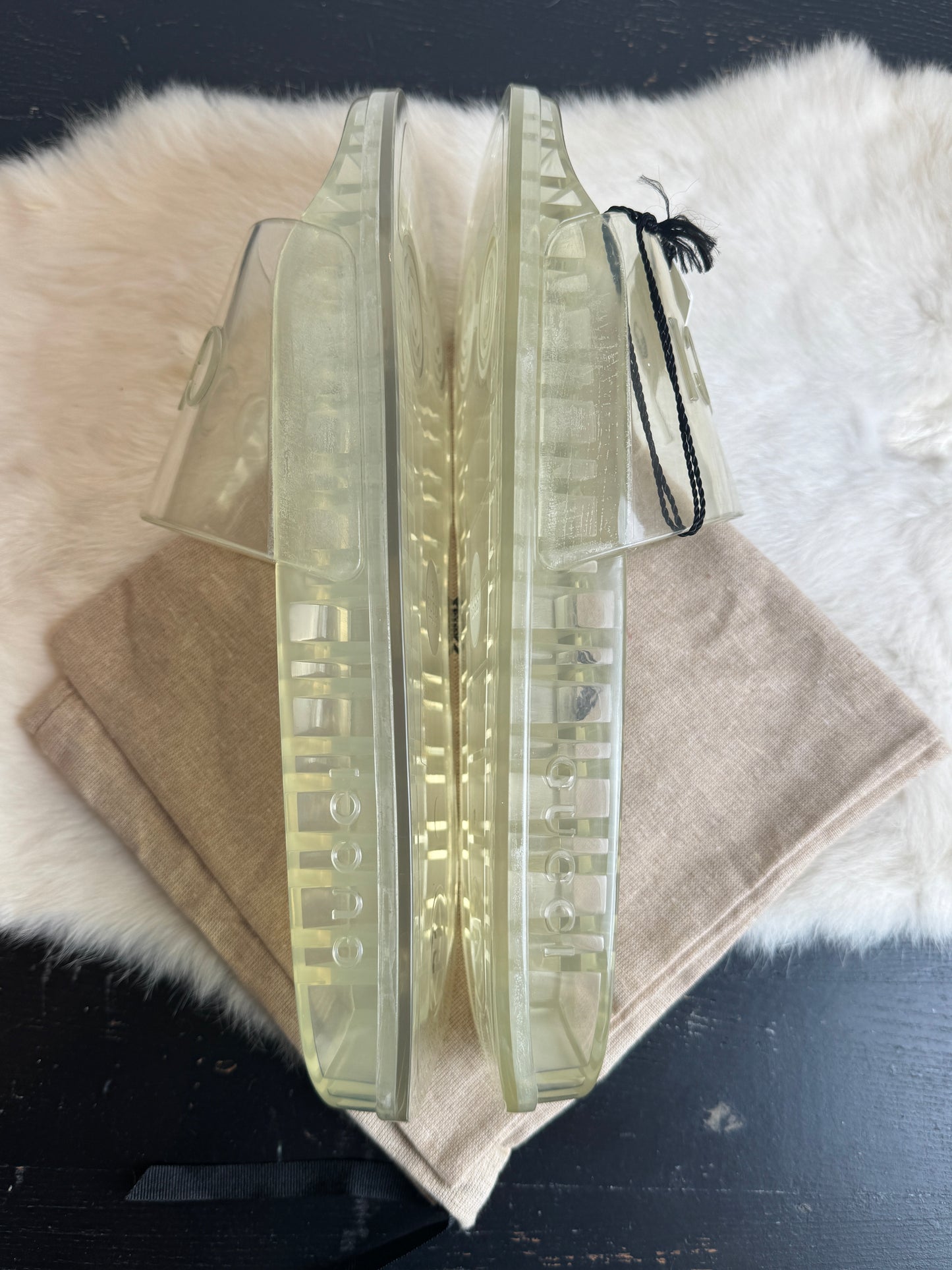 GUCCI Transparent Rubber Men's Slides