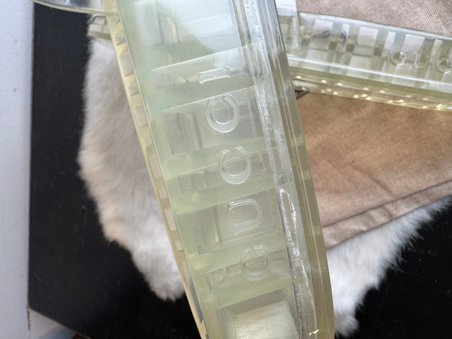 GUCCI Transparent Rubber Men's Slides