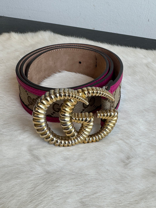 Gucci Interlocking GG Canvas Belt Size 80/32