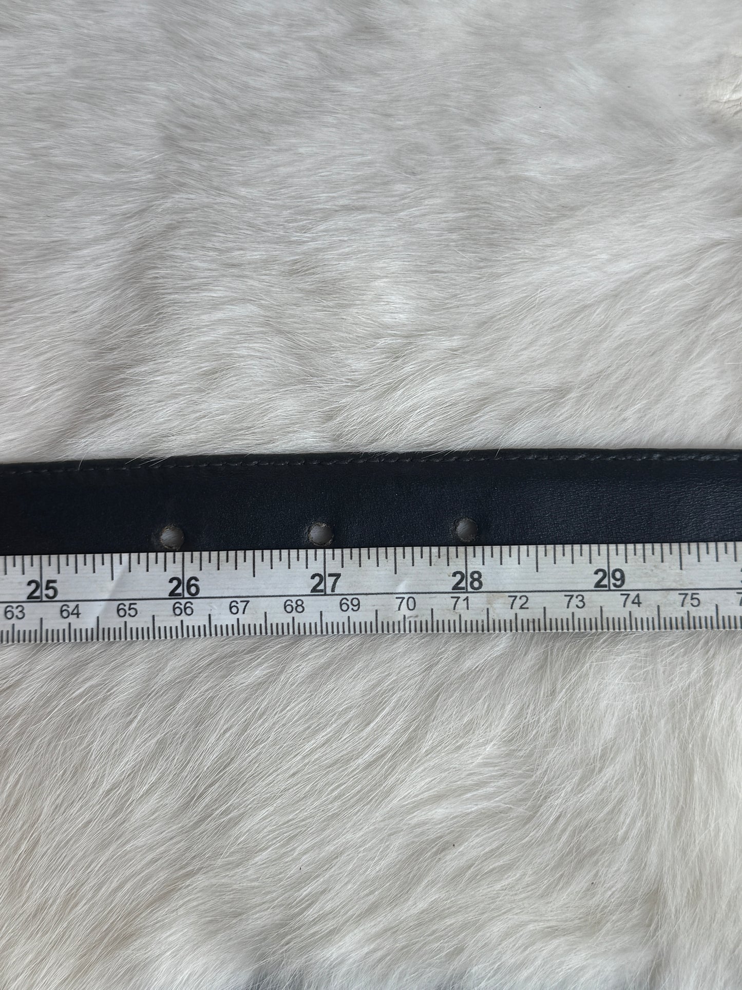 Gucci Vintage Black Leather 1 1/8" Belt Gold GG