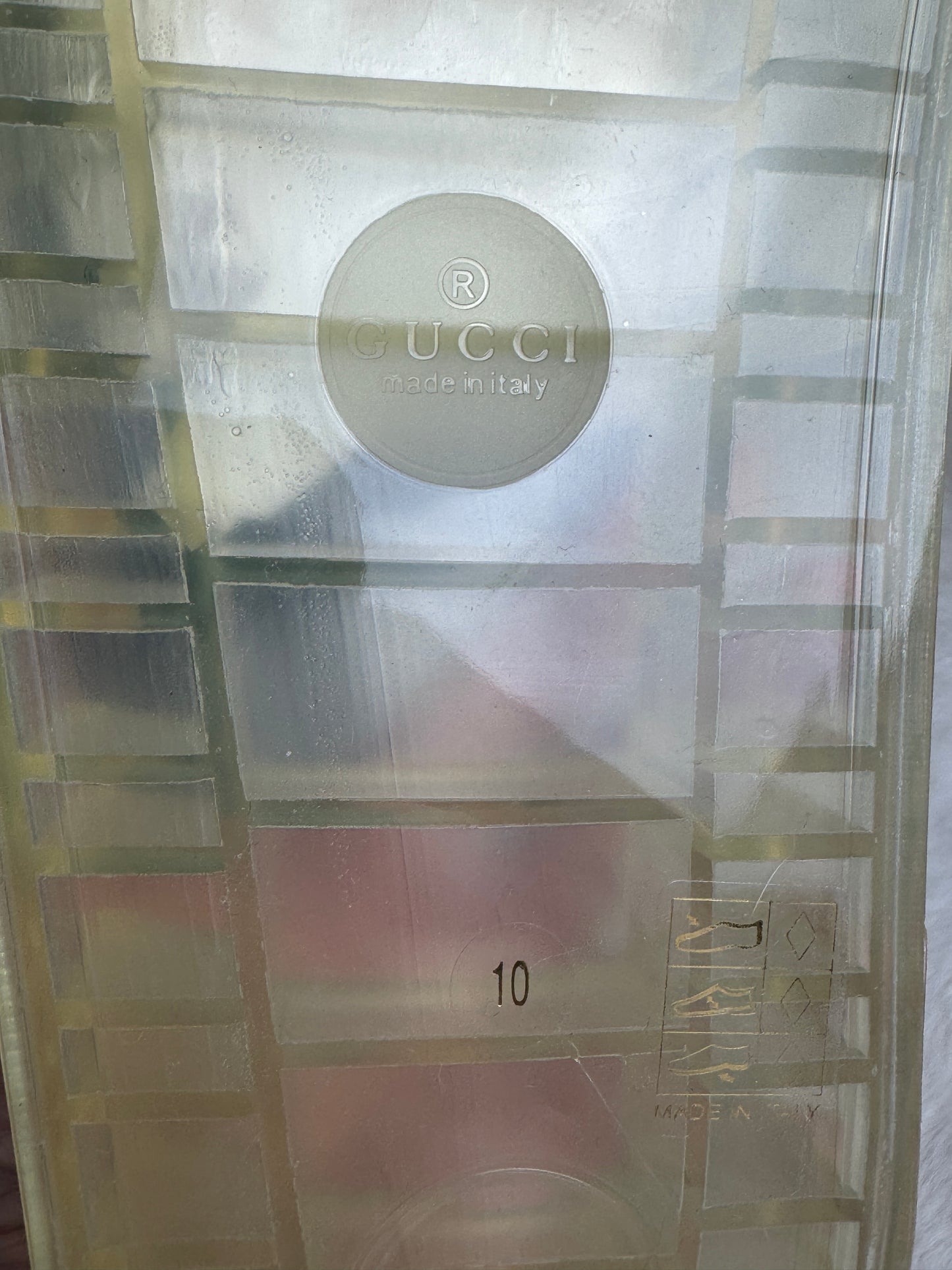 GUCCI Transparent Rubber Men's Slides