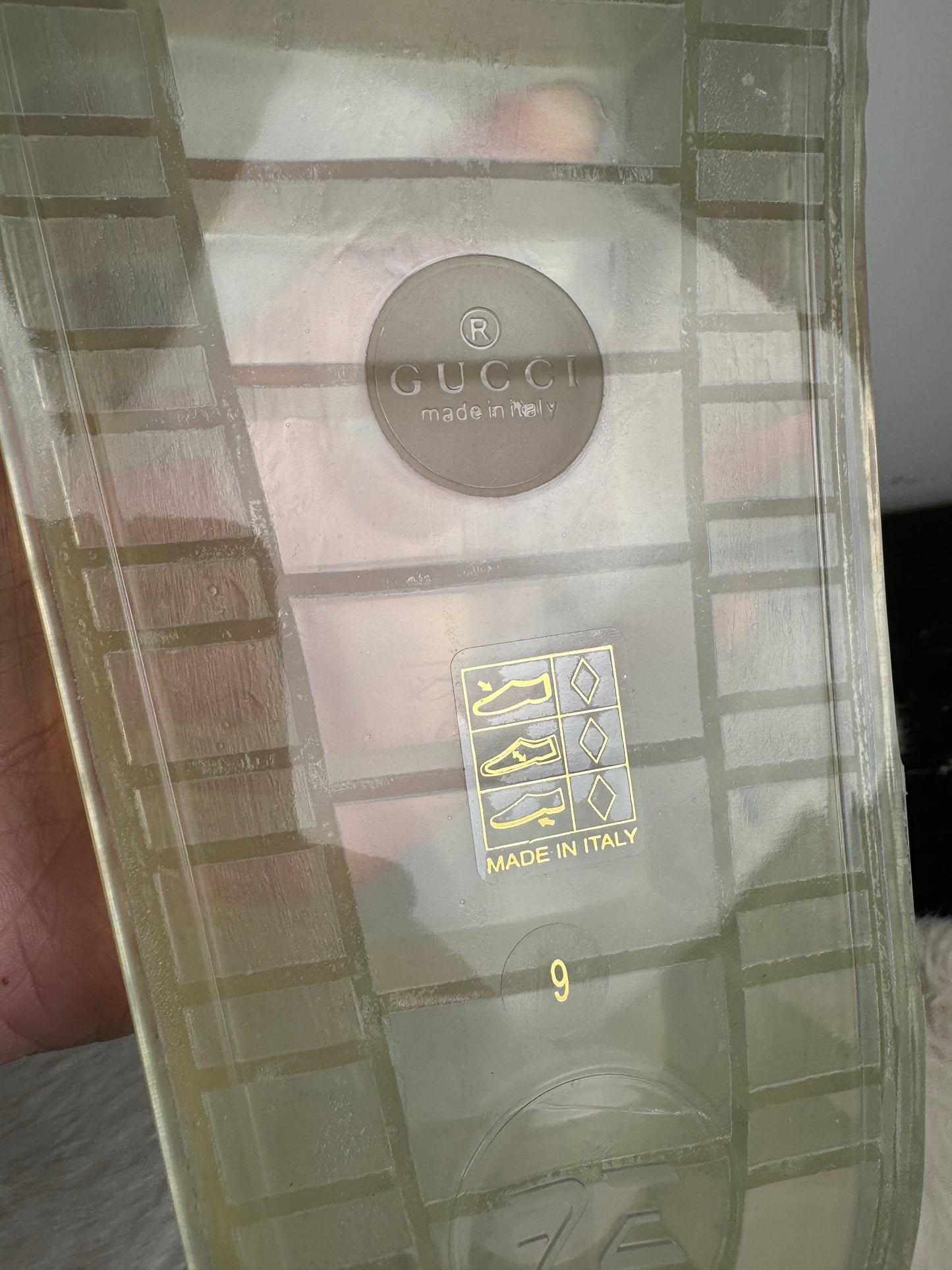 GUCCI Transparent Rubber Men's Slides