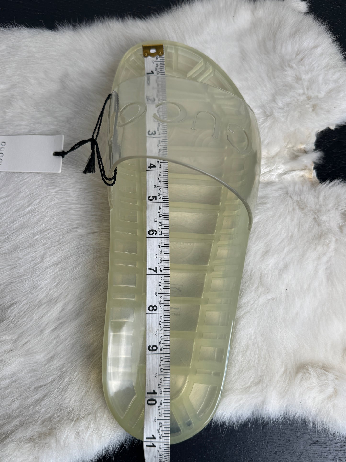GUCCI Transparent Rubber Men's Slides