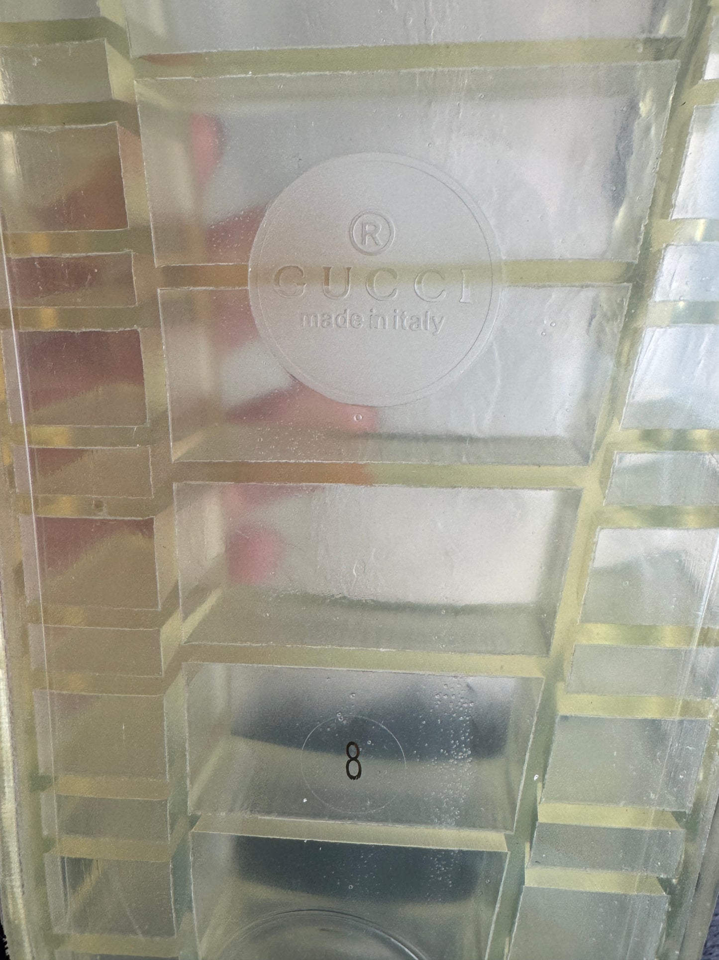 GUCCI Transparent Rubber Men's Slides