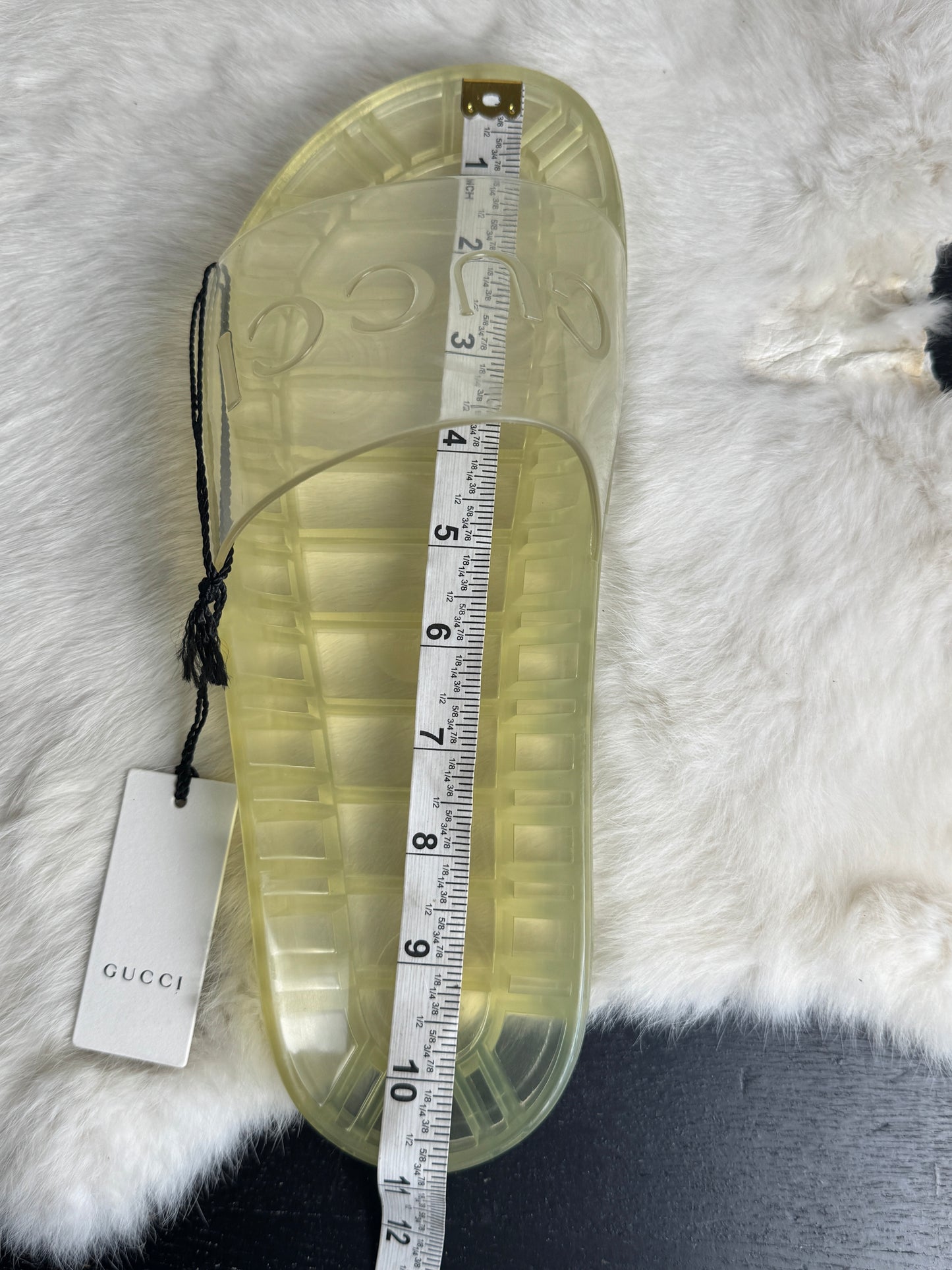 GUCCI Transparent Rubber Men's Slides
