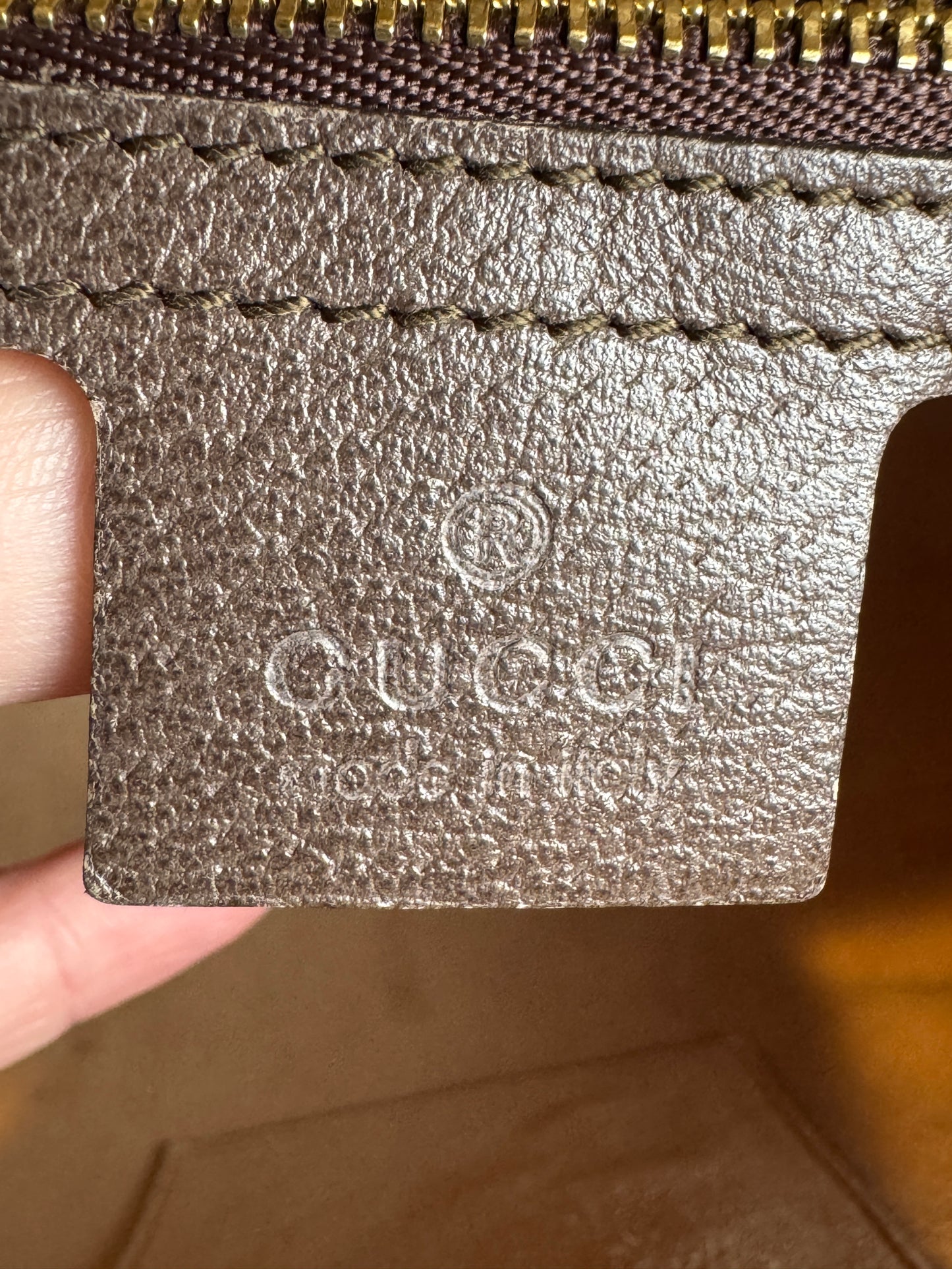 GUCCI Ophidia Supreme Canvas Zip Top Medium 2-Way Tote
