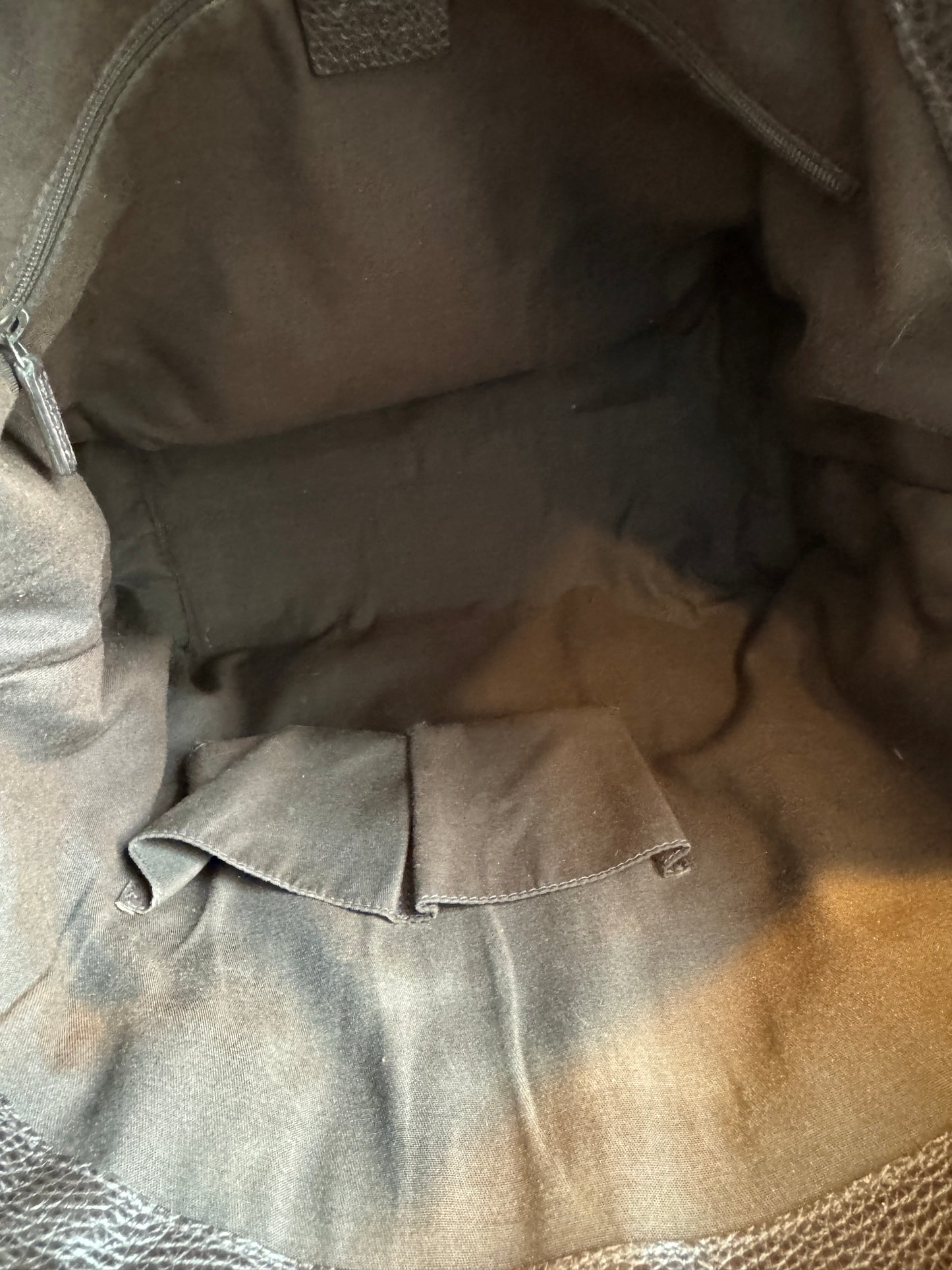 GUCCI DK Brown Canvas/Leather Large Dome Tote