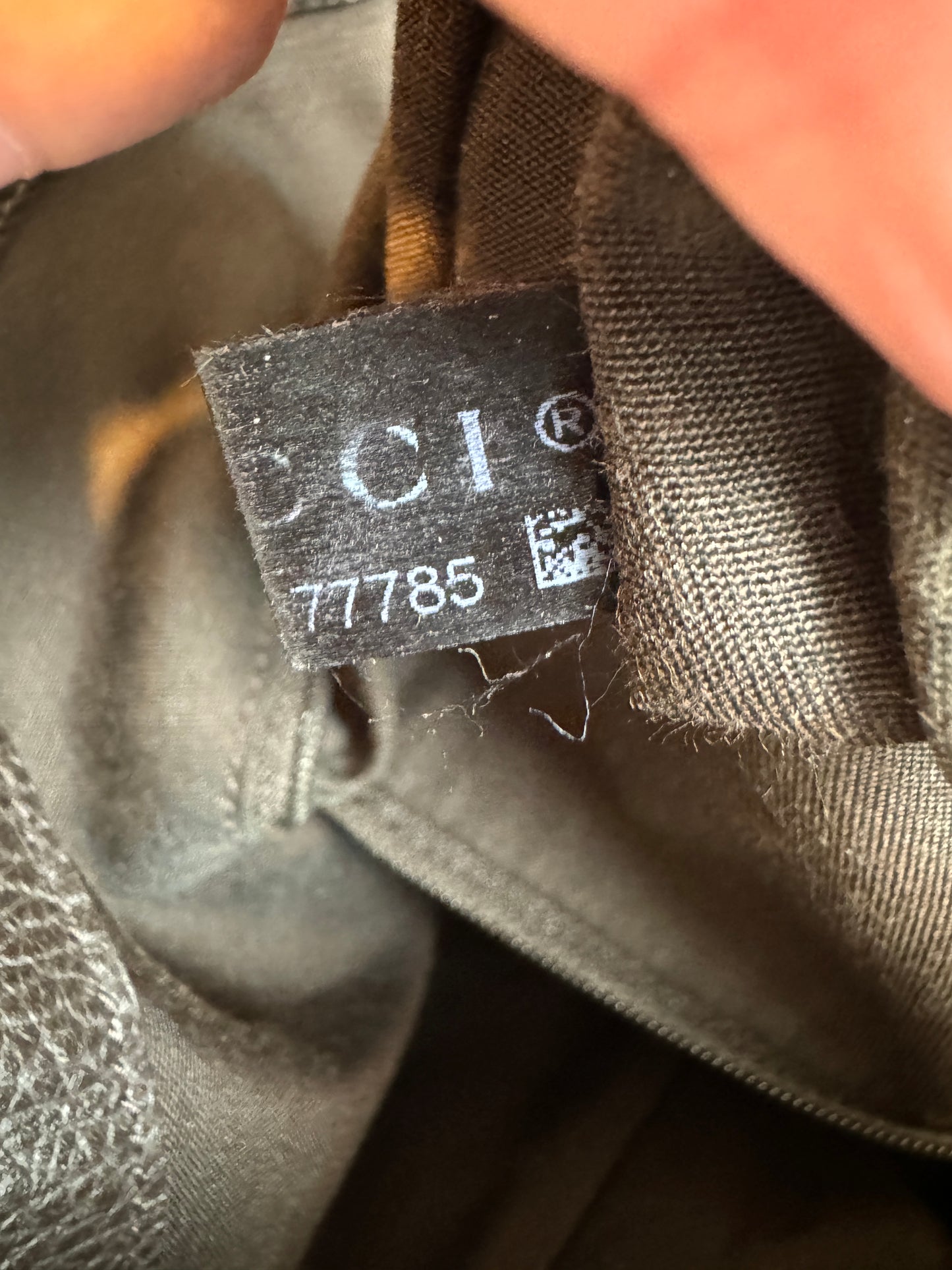 GUCCI DK Brown Canvas/Leather Large Dome Tote