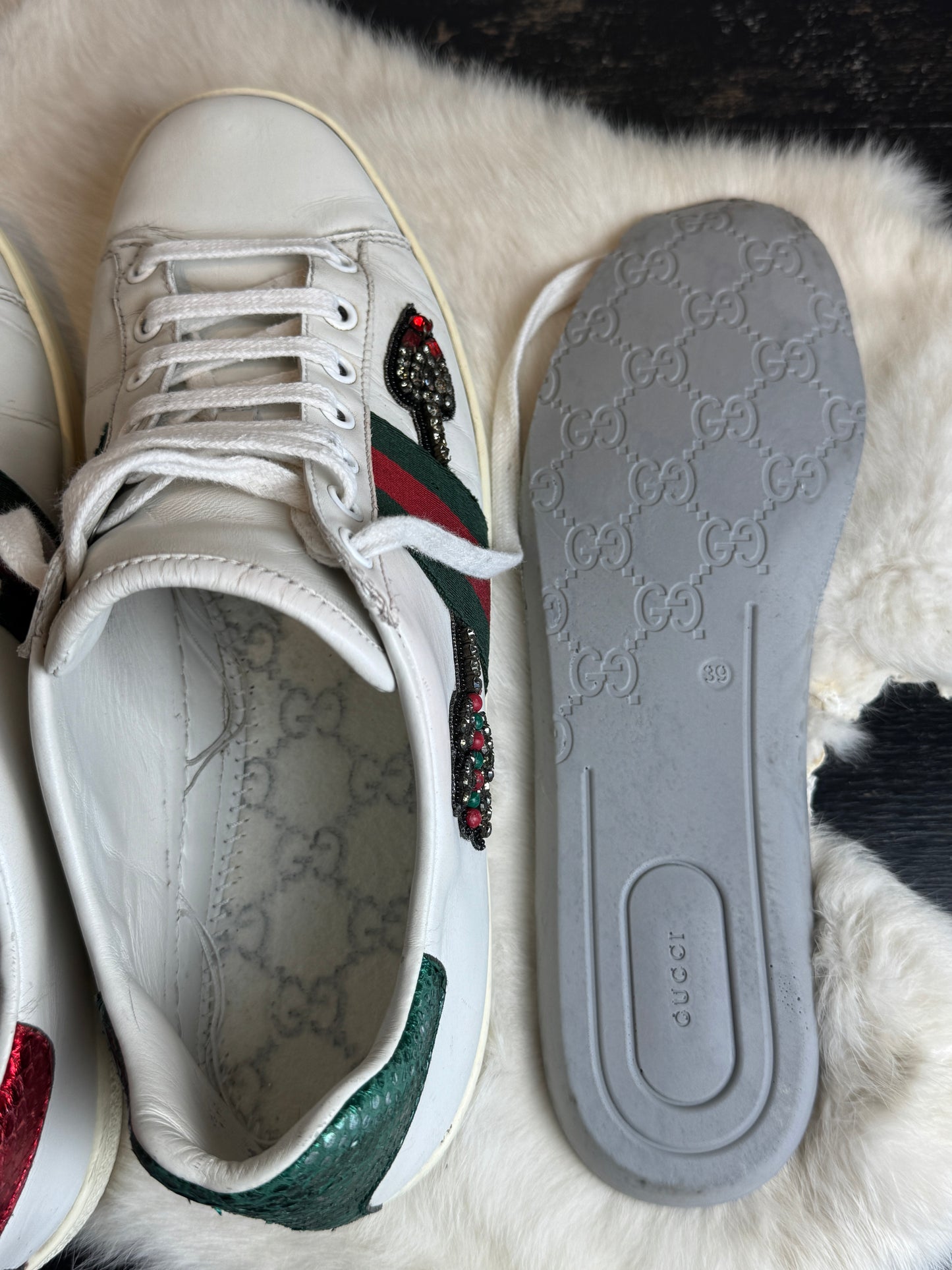 GUCCI Ace Arrows Women's Sneakers 38.5EU