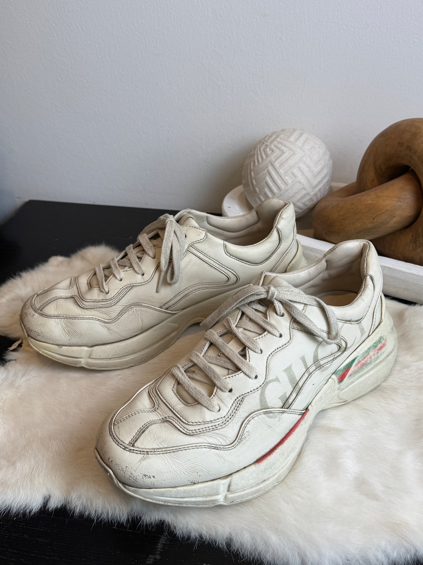 GUCCI Rhyton Ivory Sneakers Mens 7EU (Womens 40EU)