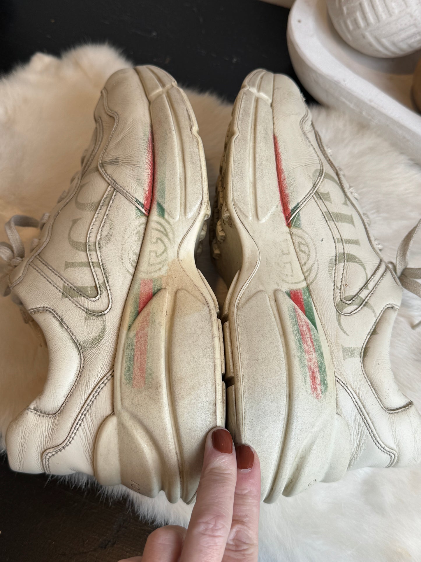 GUCCI Rhyton Ivory Sneakers Mens 7EU (Womens 40EU)