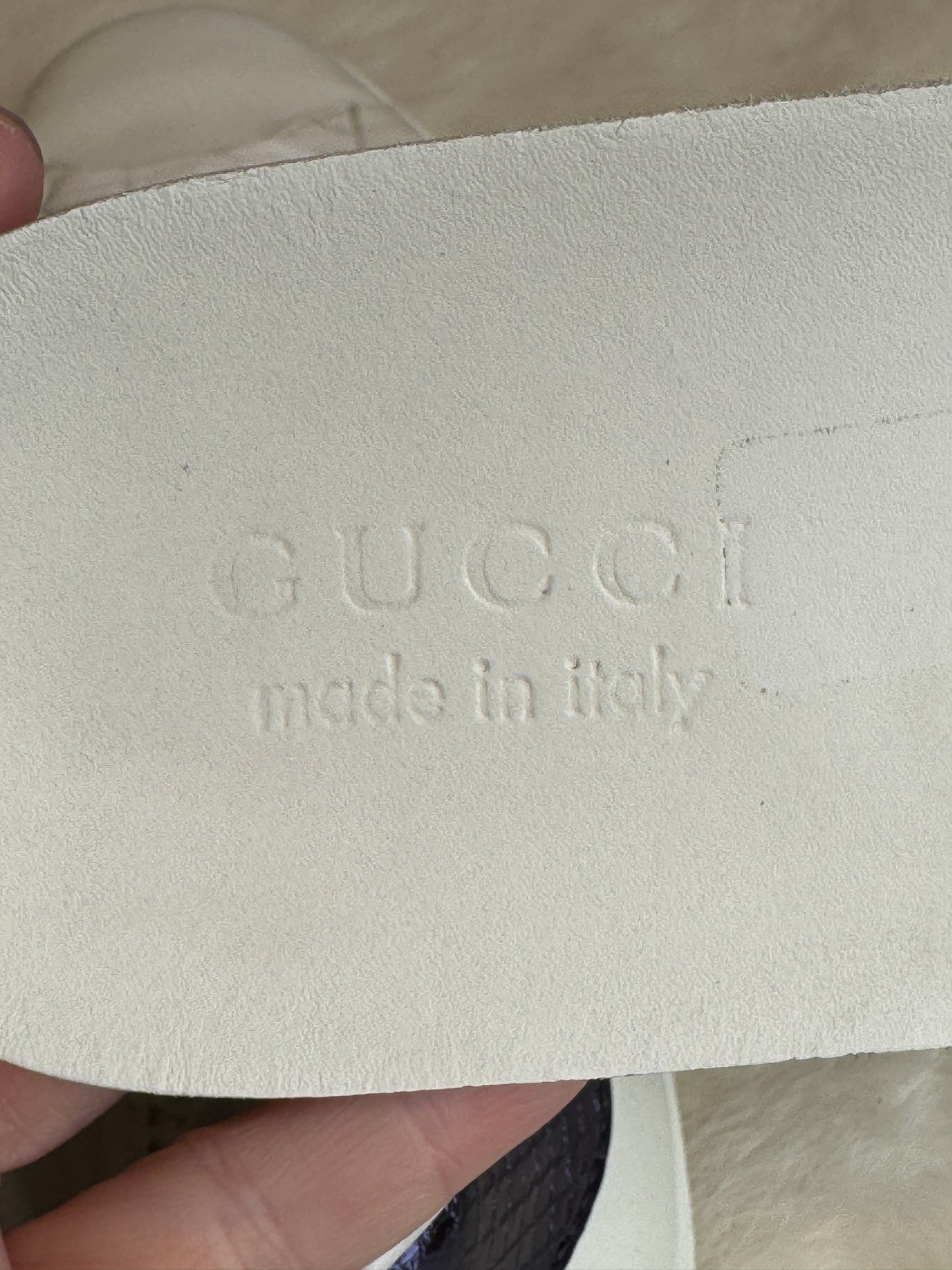 GUCCI Ace Navy/Red Web Snaps Sneakers Men's 6EU (Women's 39EU)