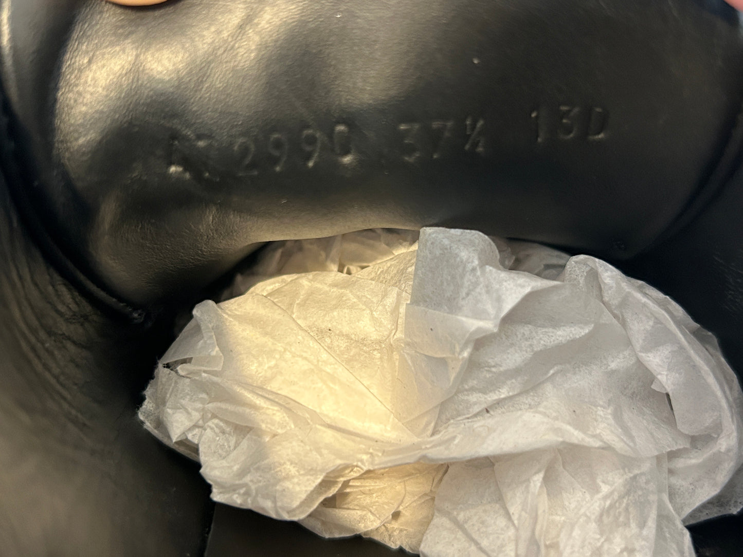 GUCCI Ace Beaded Black Sword Heart Sneakers Women's 37.5