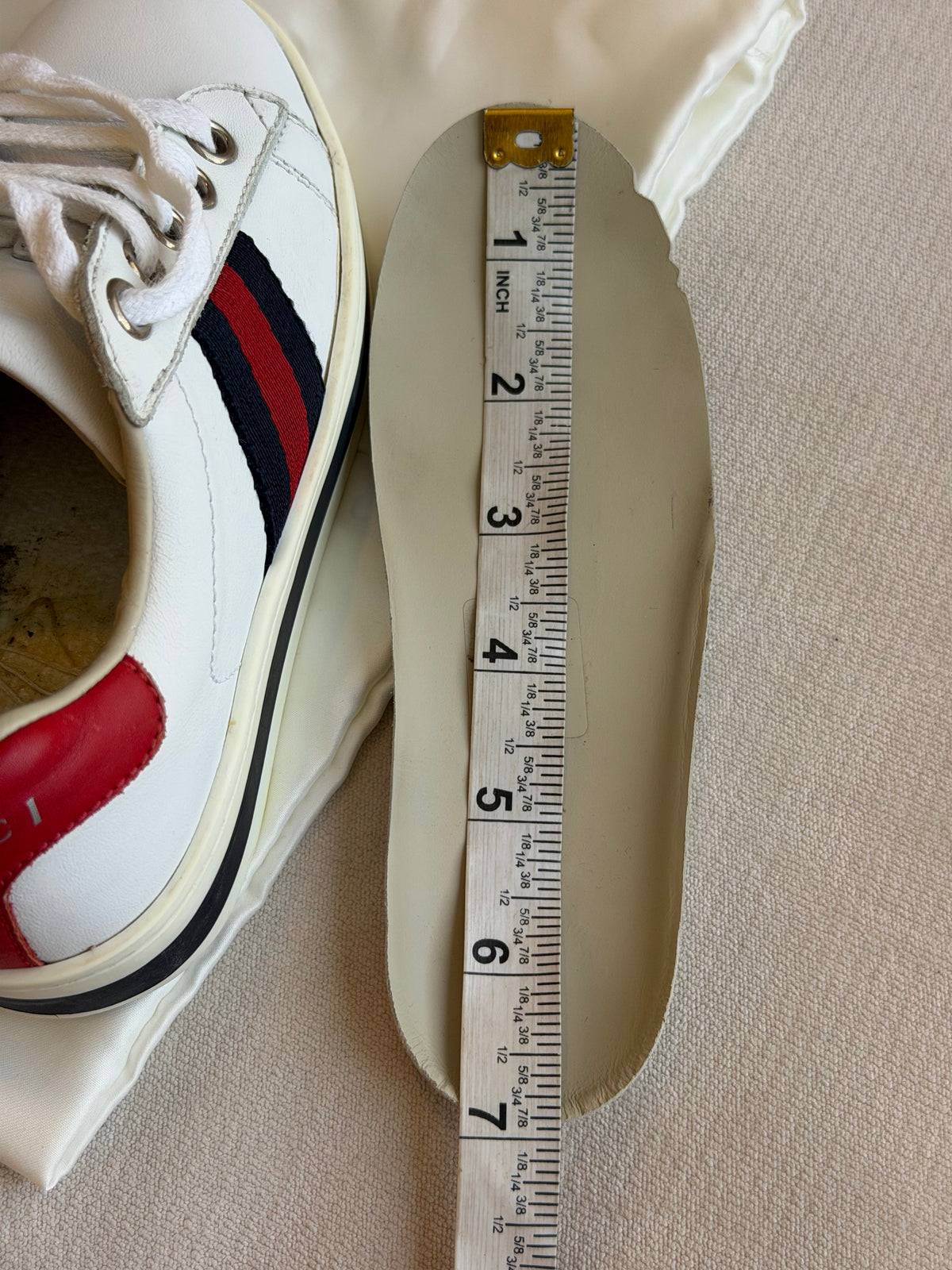 GUCCI Kids Ace Leather Platform Size 27EU