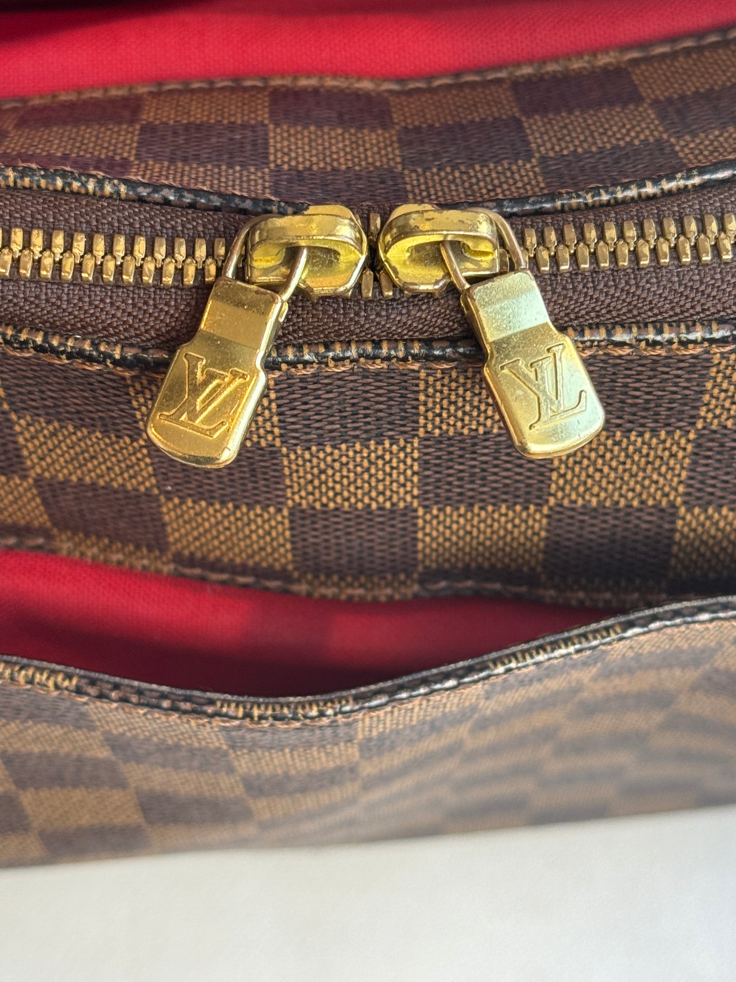 Louis Vuitton Damier Ebene/Cherry Belen MM Shoulder Bag