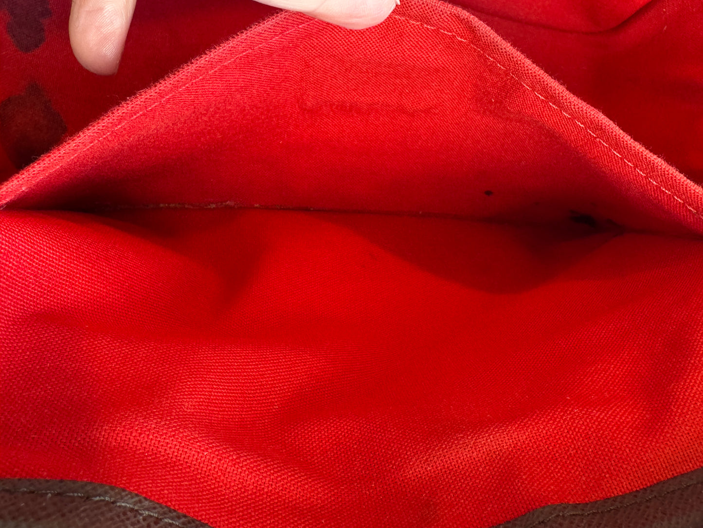 Louis Vuitton Damier Ebene/Cherry Belen MM Shoulder Bag