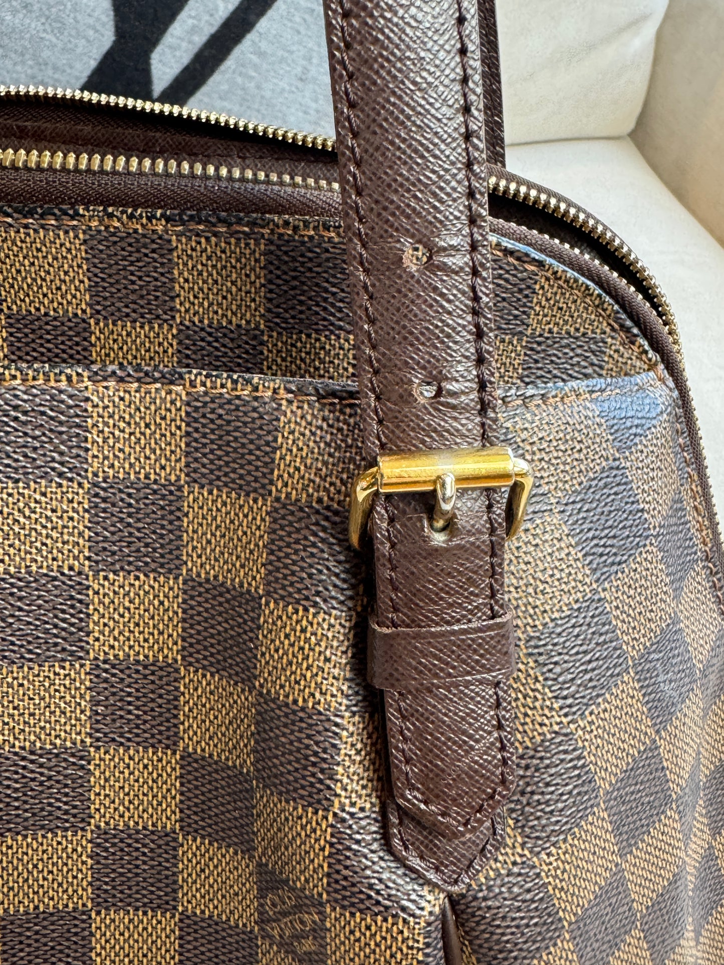 Louis Vuitton Damier Ebene/Cherry Belen MM Shoulder Bag