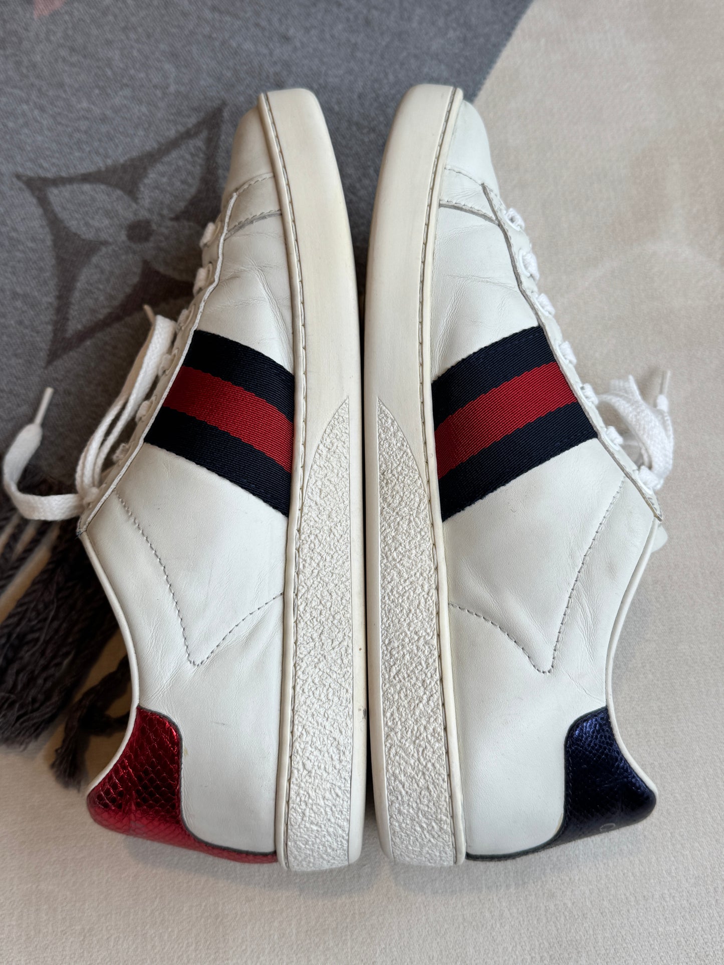 GUCCI Ace Rhinestone Snakes Women's Sneakers 36.5EU