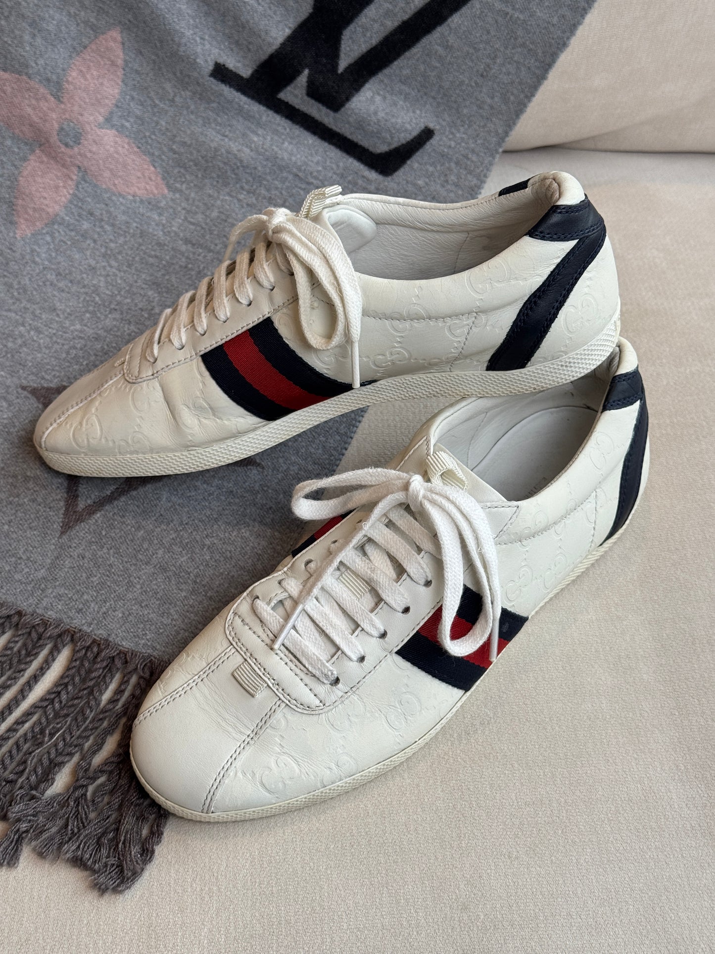 GUCCI Guccissima Bowler Style Sneakers Women's 37EU