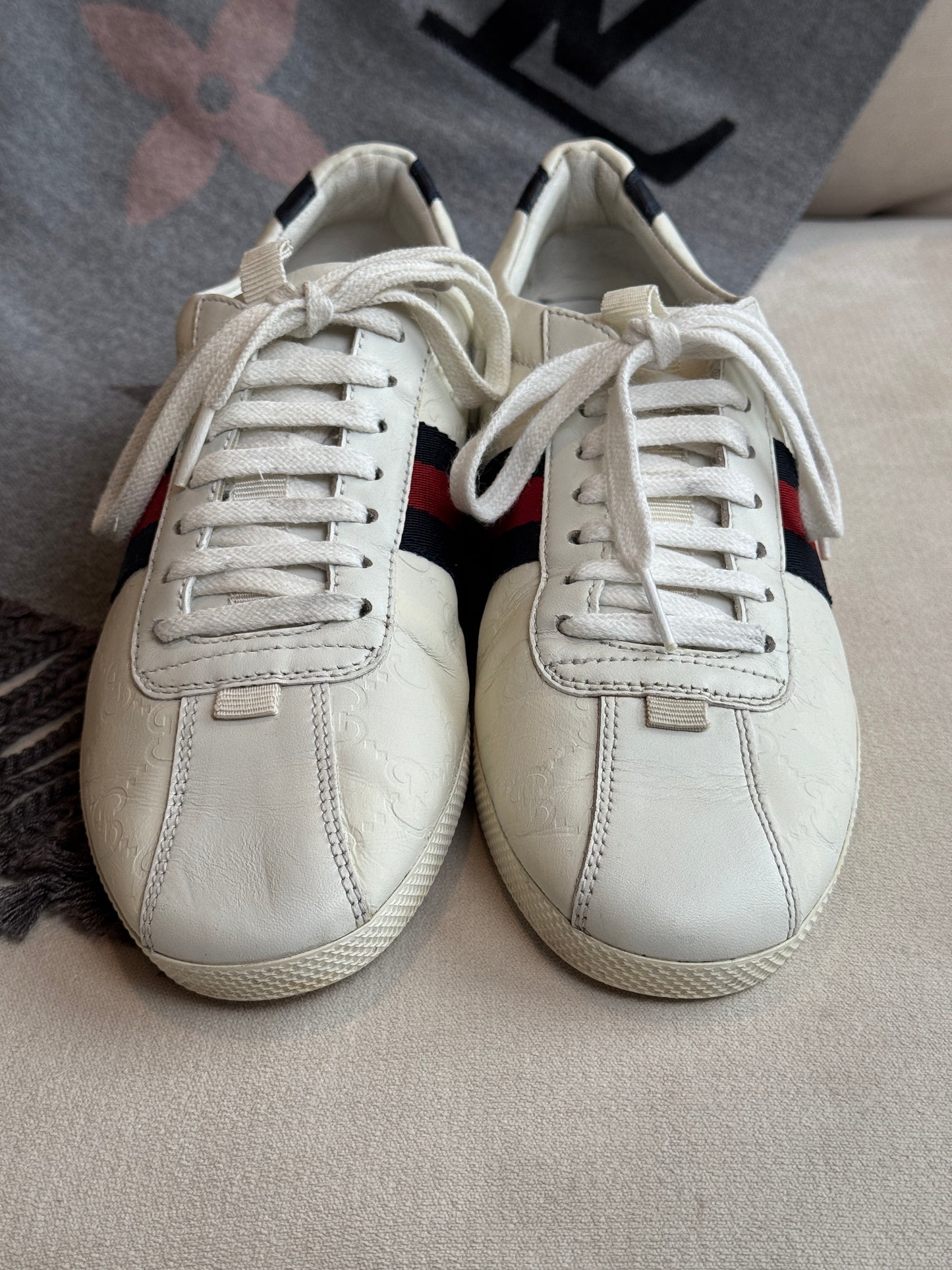 GUCCI Guccissima Bowler Style Sneakers Women's 37EU