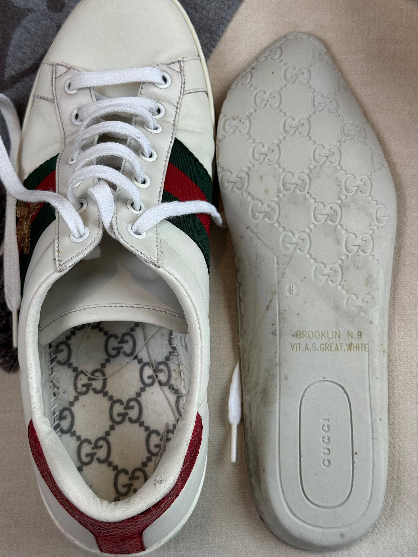 GUCCI Ace Bees Men's Sneakers 9.5EU (42.5EU)