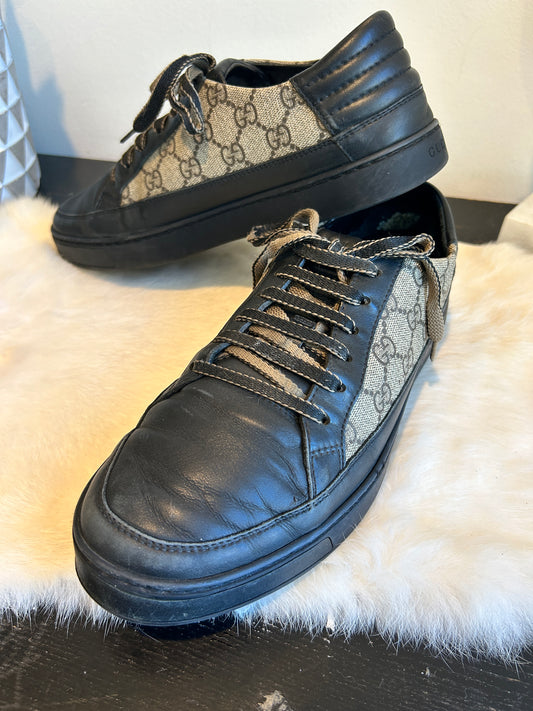 GUCCI Supreme Canvas Brown Sneakers Men's 8.5EU (Women's 41.5EU)